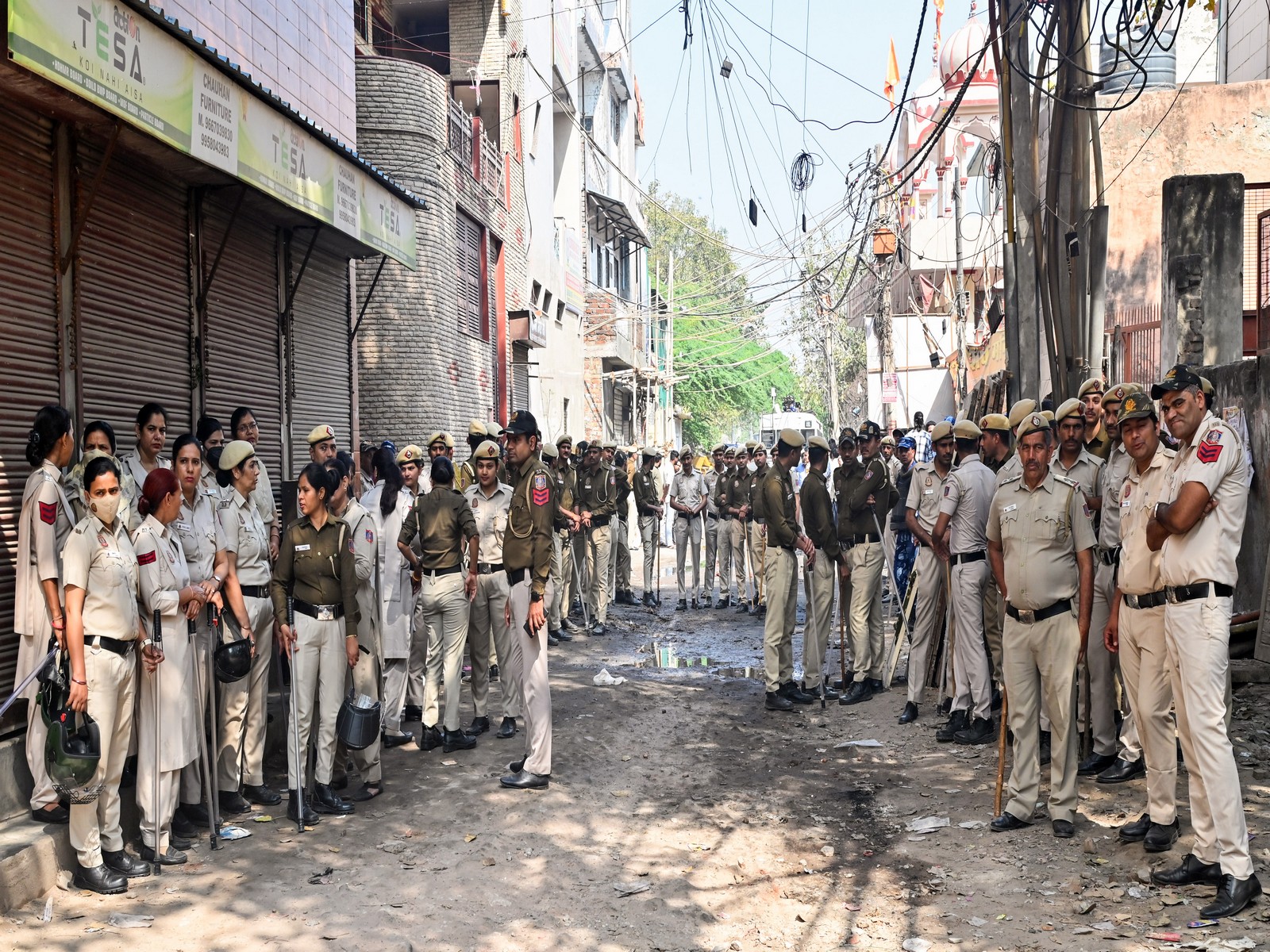 Visual of heavy police personnel deployment in New Delhi (Photo/ANI) Visual of heavy police personnel deployment in New Delhi (Photo/ANI)