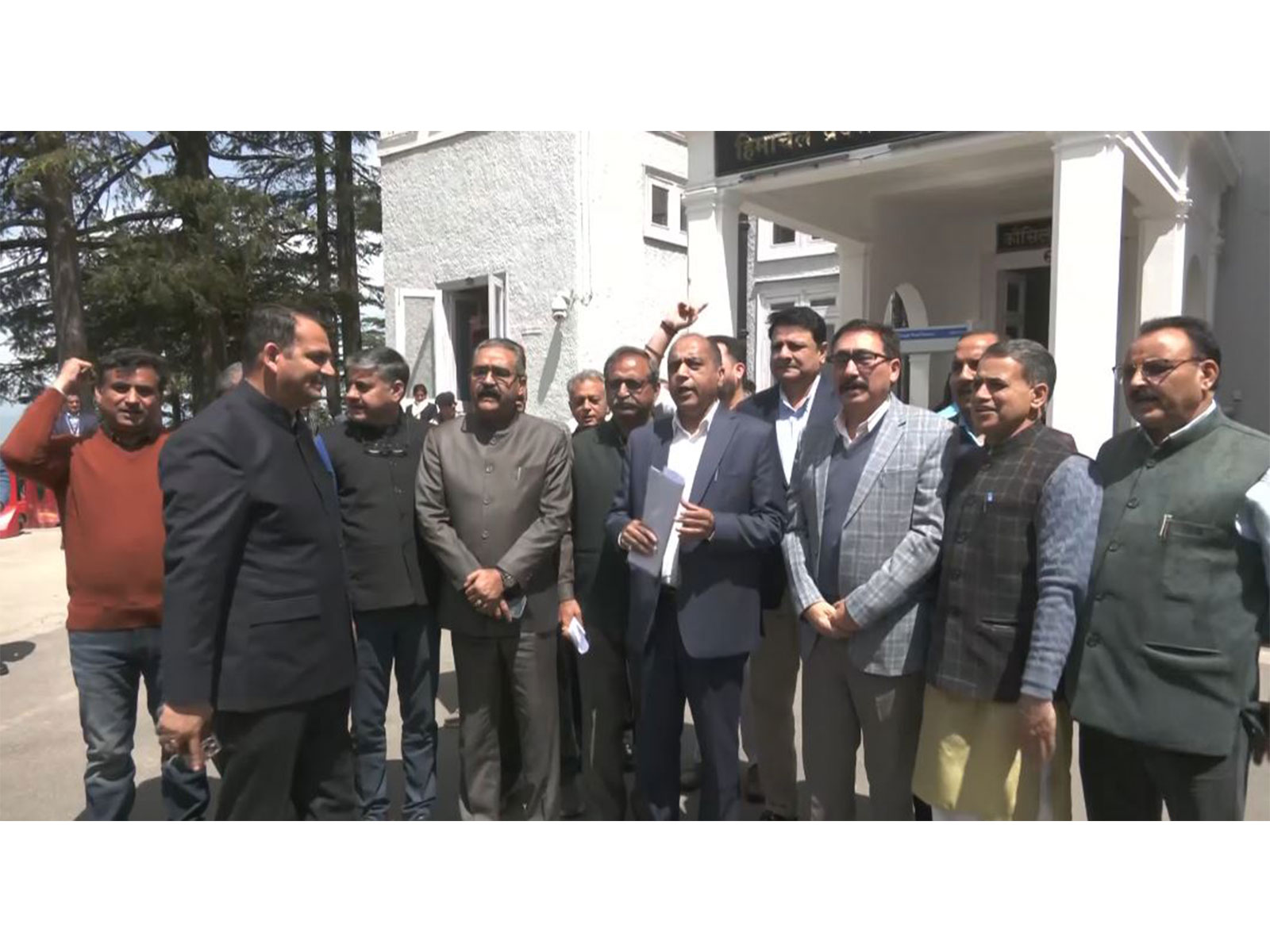 Opposition walks out of Himachal Assembly over Panchayat roster row (Photo/ANI)