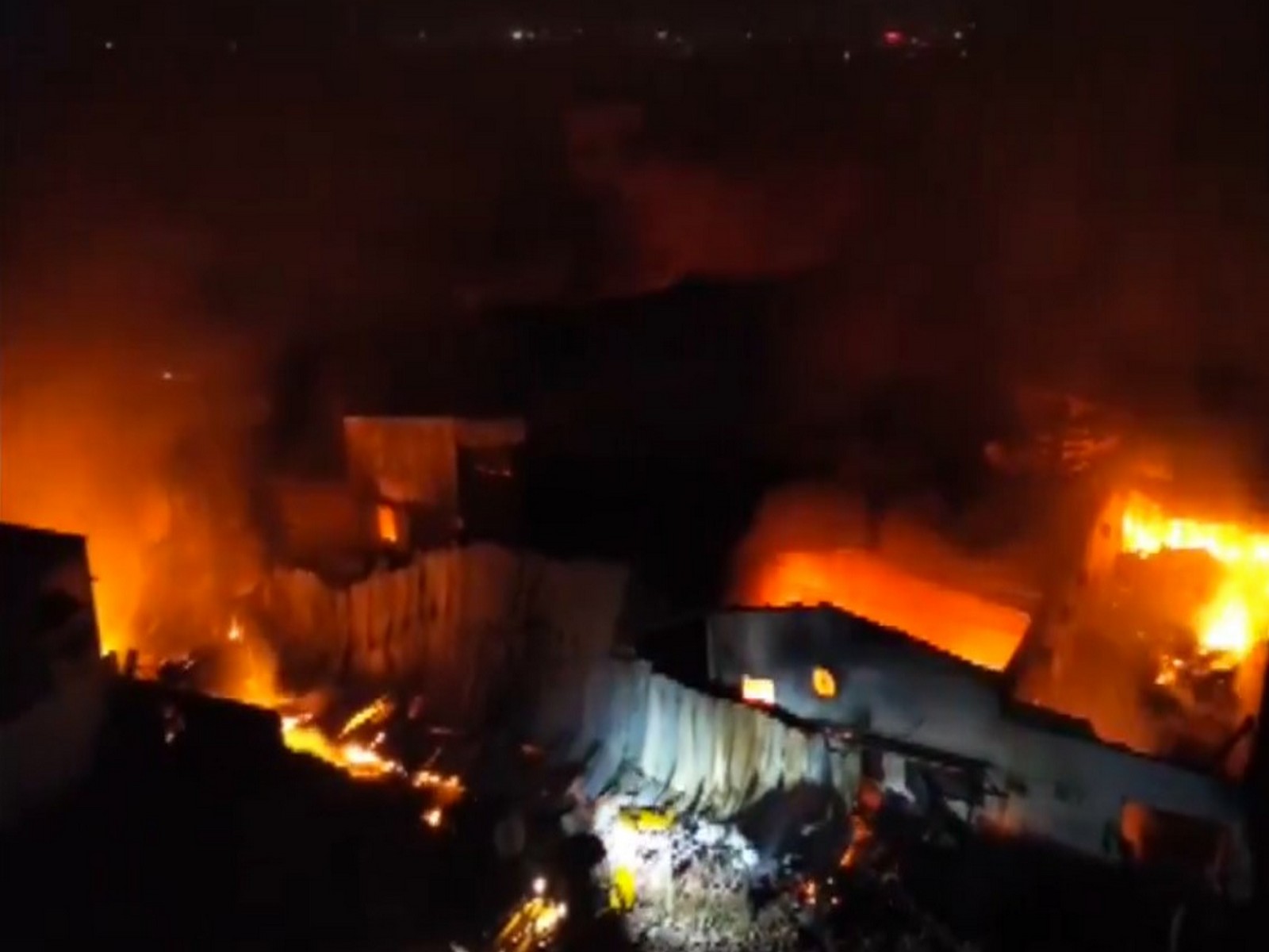 Fire broke out at thread manufacturing factory in Surat (Photo/ANI)