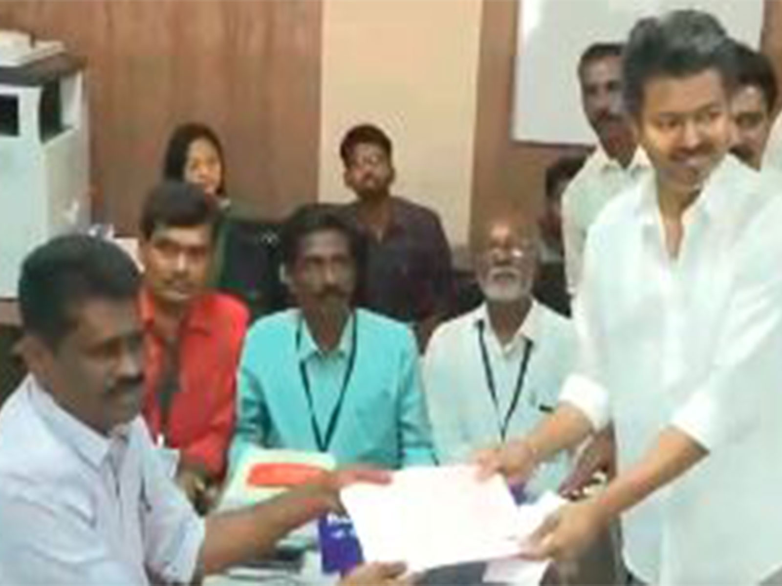 TVK Party president Vijay files nomination (Photo/ANI)