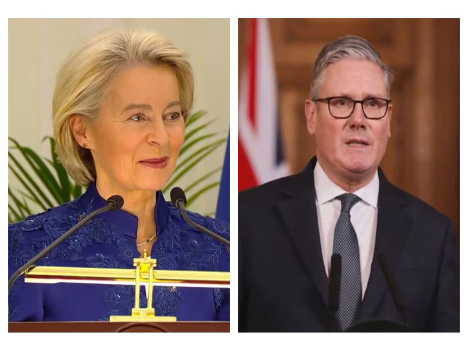 European Commission President Ursula and  British Prime Minister Keir Starmer (Photo/ANI/X@Keir_Starmer)