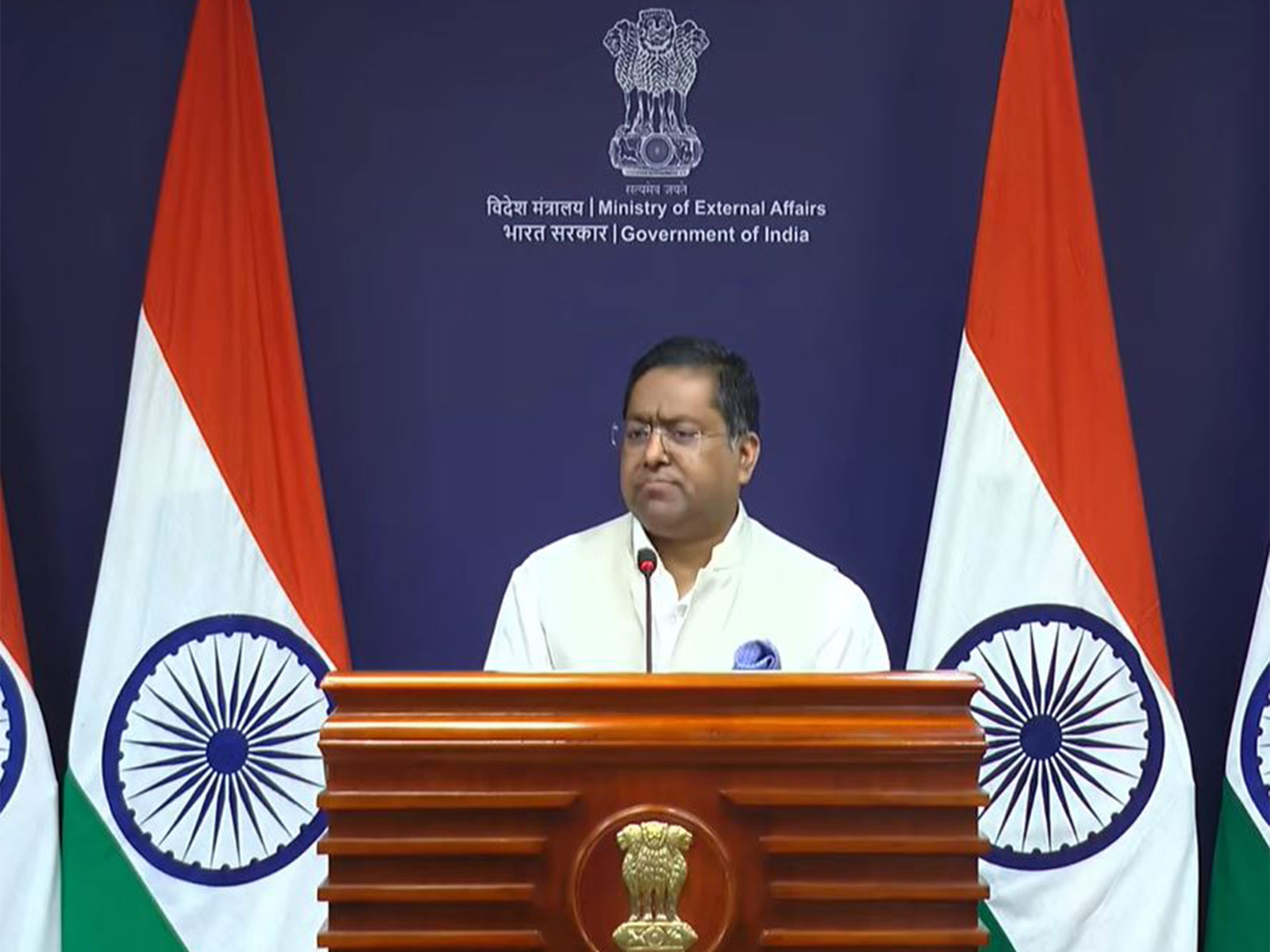 MEA Spokesperson Randhir Jaiswal (Photo/YouTube/MEAIndia)