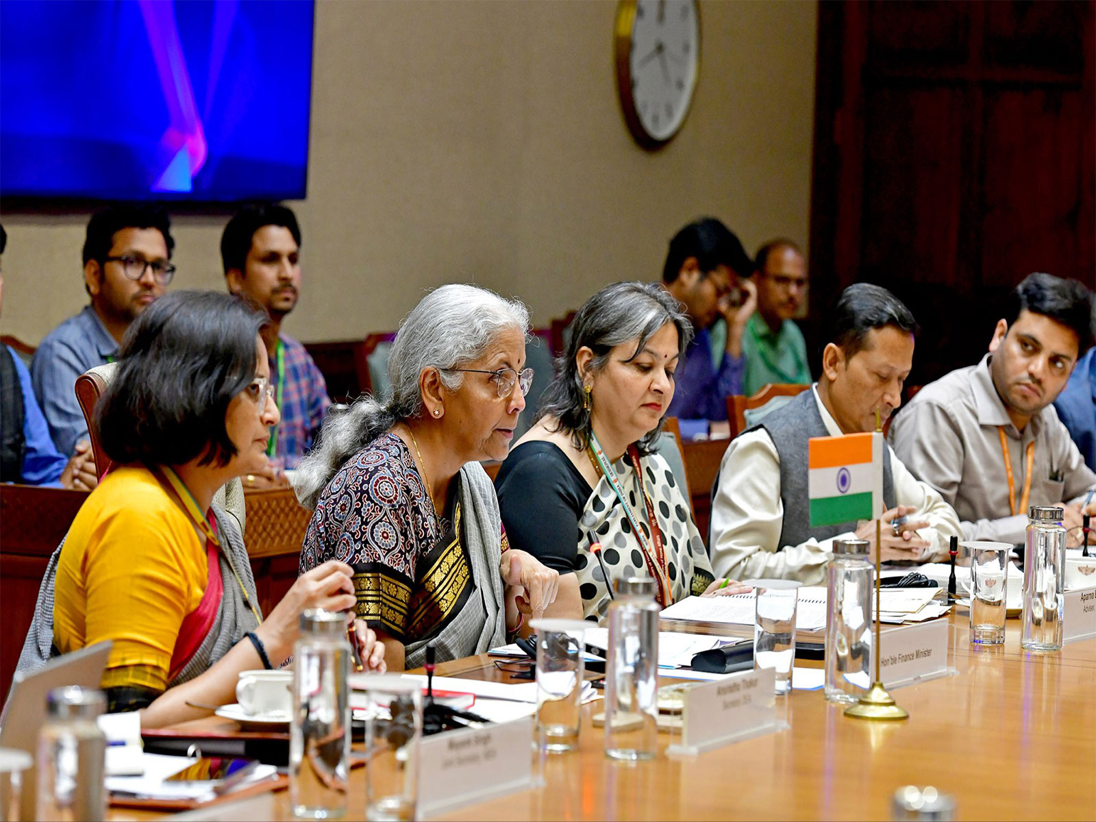 Union Finance Minister Nirmala Sitharaman met Russia’s First Deputy Prime Minister Denis Manturov in New Delhi (Photo/X@FinMinIndia)