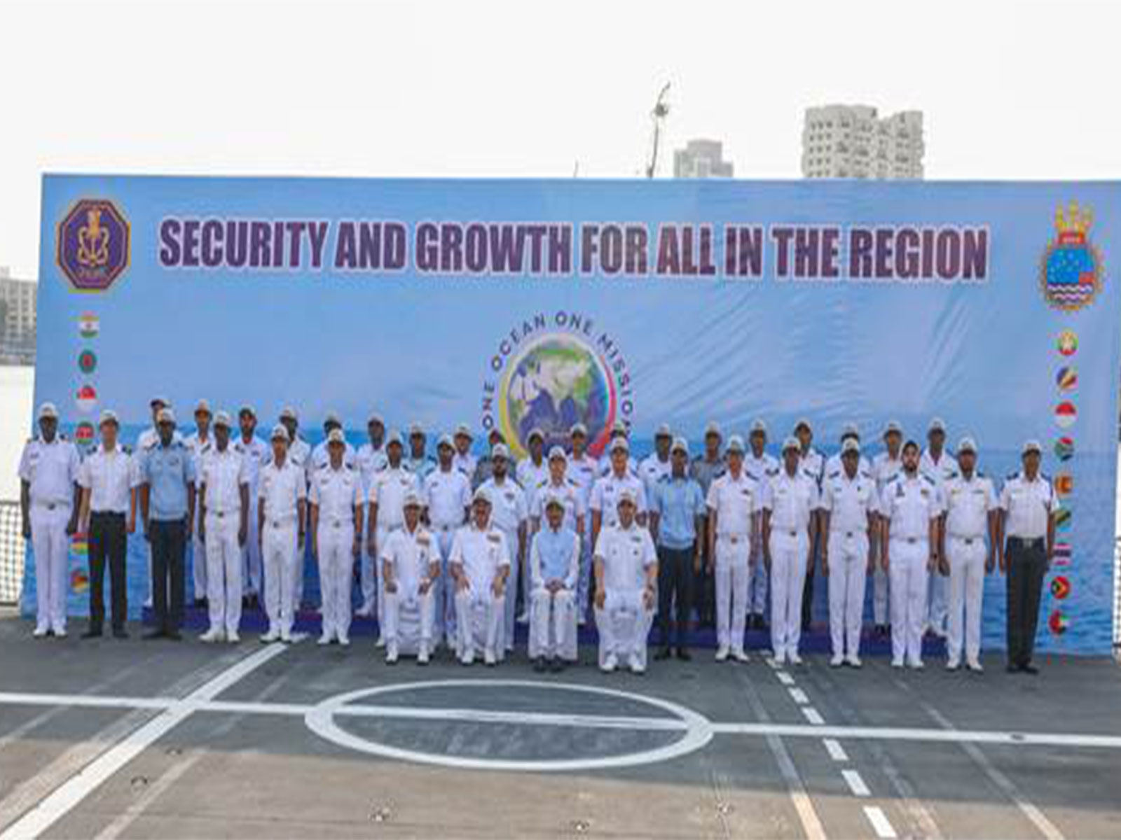 Minister of State for Defence Sanjay Seth flags off IOS SAGAR from Mumbai (Photo/PIB)