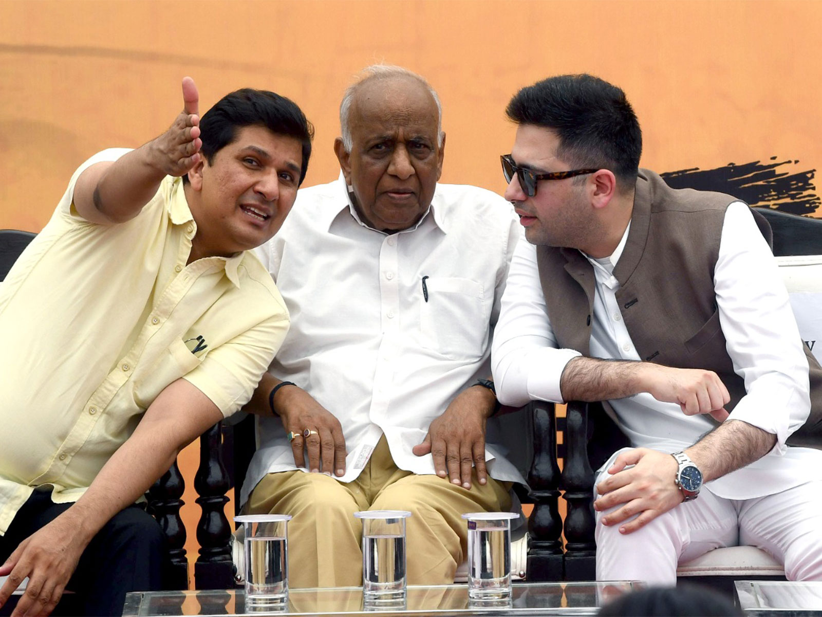 AAP Delhi President Saurabh Bhardwaj and Raghav Chadha (Photo/ANI)