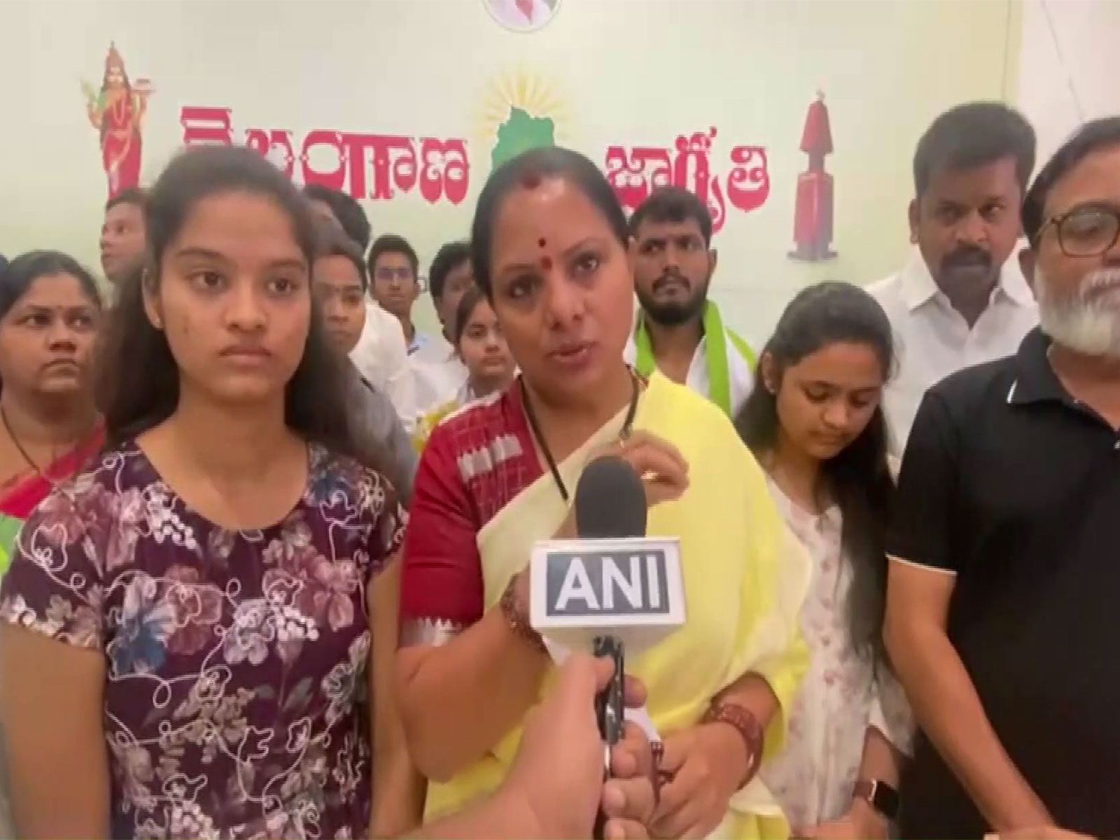 Telangana Jagruthi founder K. Kavitha. (Photo/ANI)