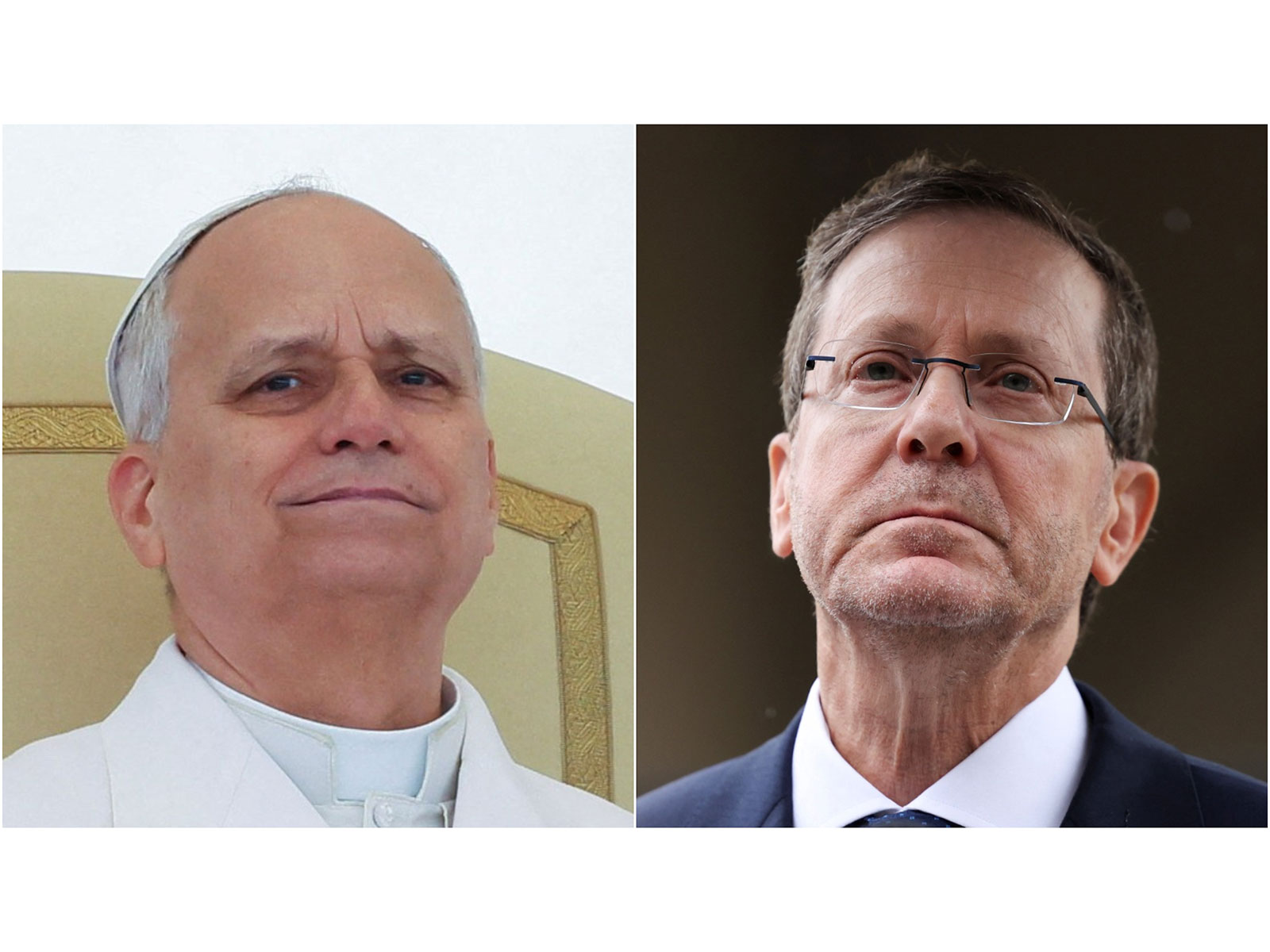 Pope Leo XIV and Israeli President Isaac Herzog (File Photos/ Reuters)