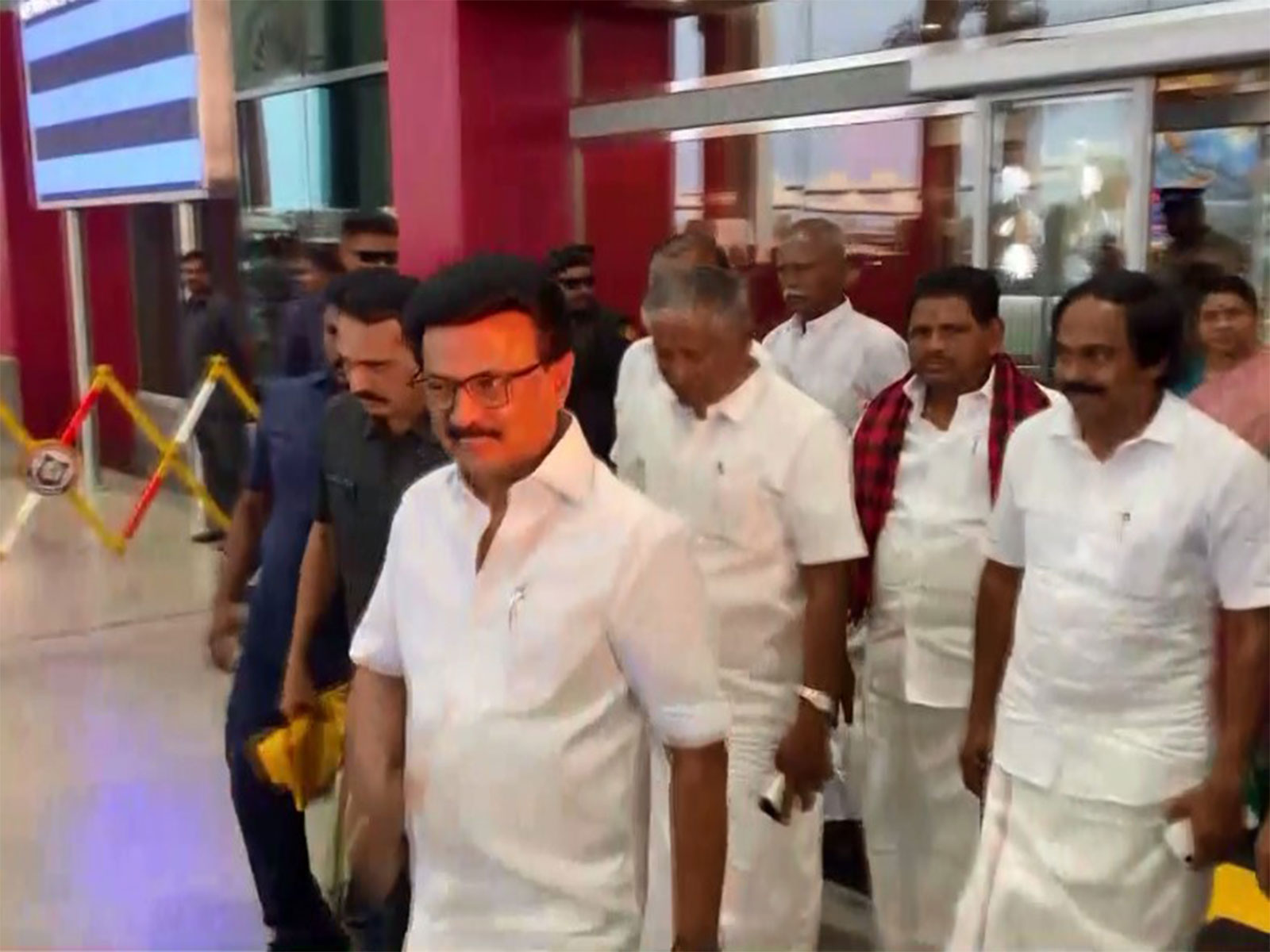 Tamil Nadu CM Stalin arrives at Thoothukudi airport (Photo/ANI(