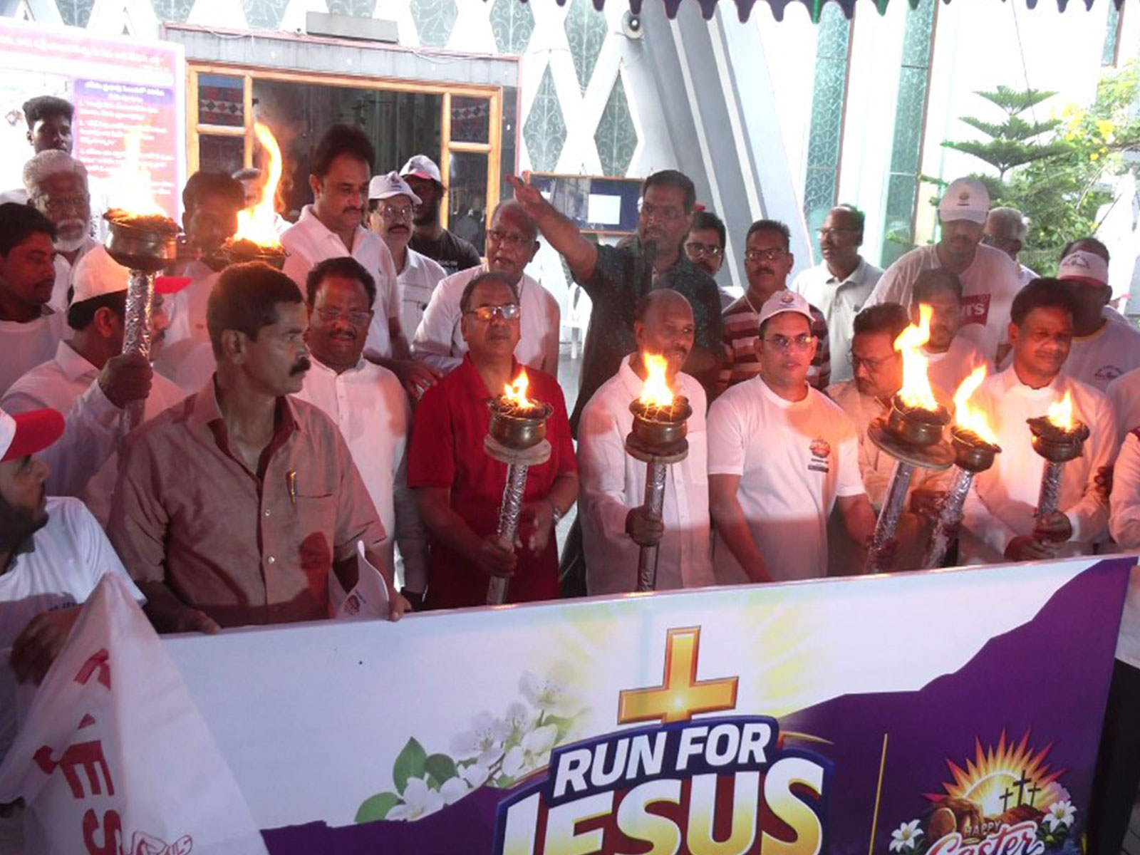 Visual of 'Run for Jesus' rally in Vijayawada (Photo/ANI) Visual of 'Run for Jesus' rally in Vijayawada (Photo/ANI)