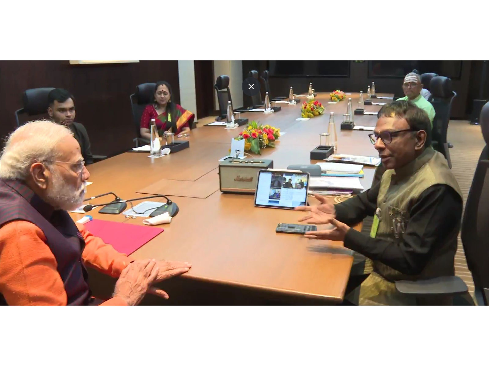 PM Modi meets composer Ramesh Vinayakam (Photo/@narendramodi) PM Modi meets composer Ramesh Vinayakam (Photo/@narendramodi)