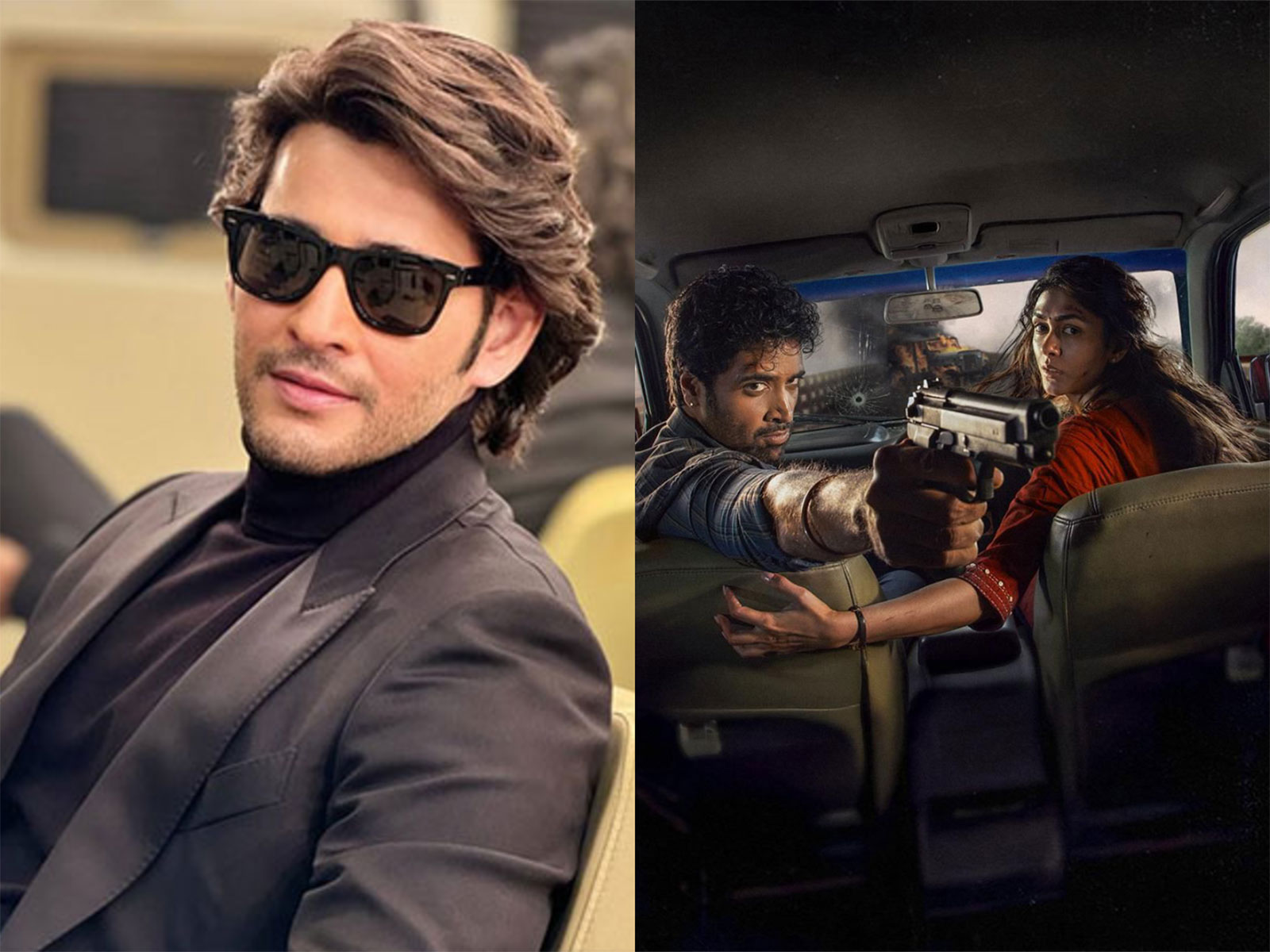 Mahesh Babu (R) Dacoit poster (L) (Photos/instagram/@urstrulymahesh/@adivisesh) Mahesh Babu (R) Dacoit poster (L) (Photos/instagram/@urstrulymahesh/@adivisesh)