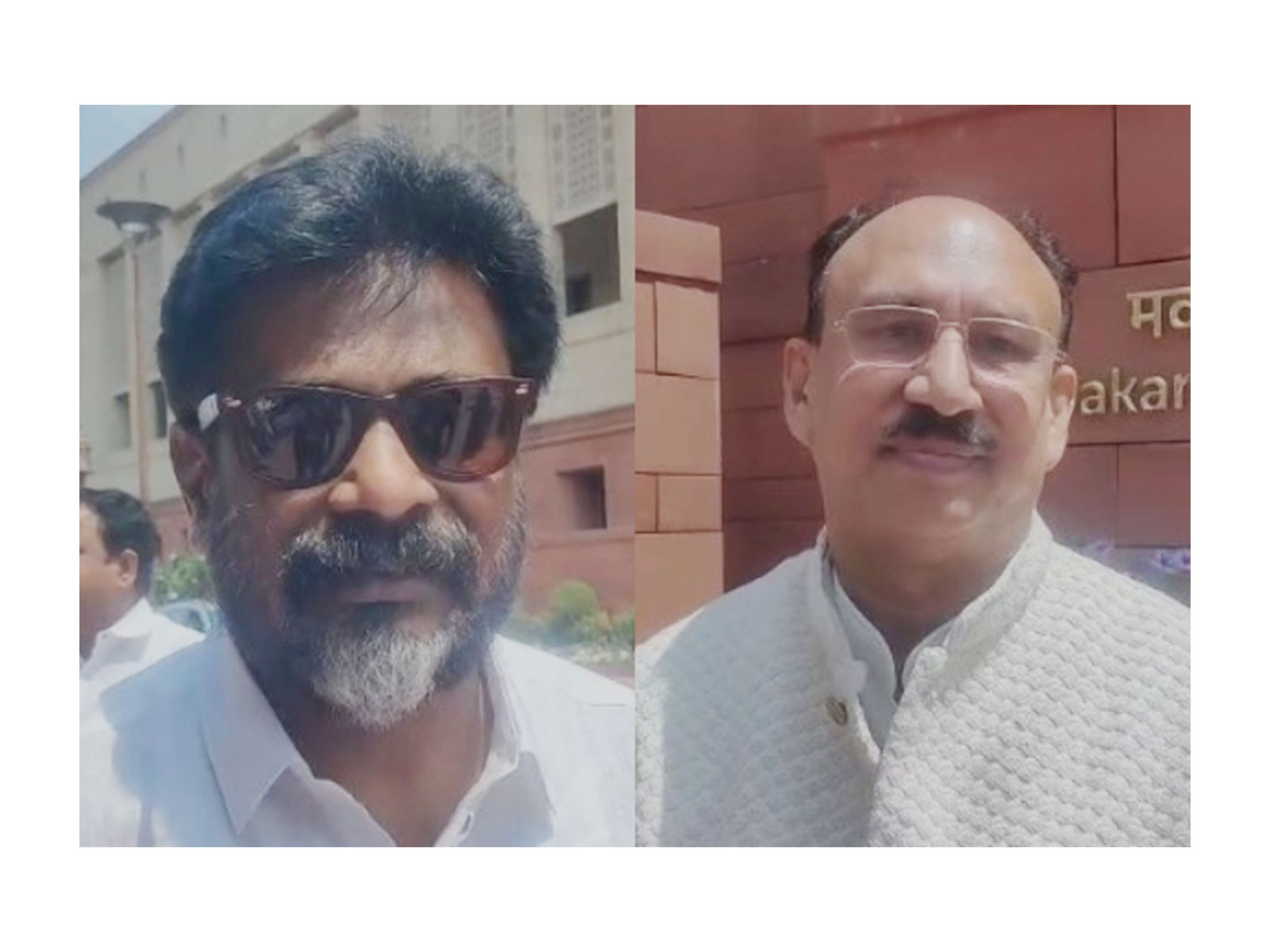 Congress MP Christopher Manickam and BJD MP Santrupt Misra (Photo/ANI)