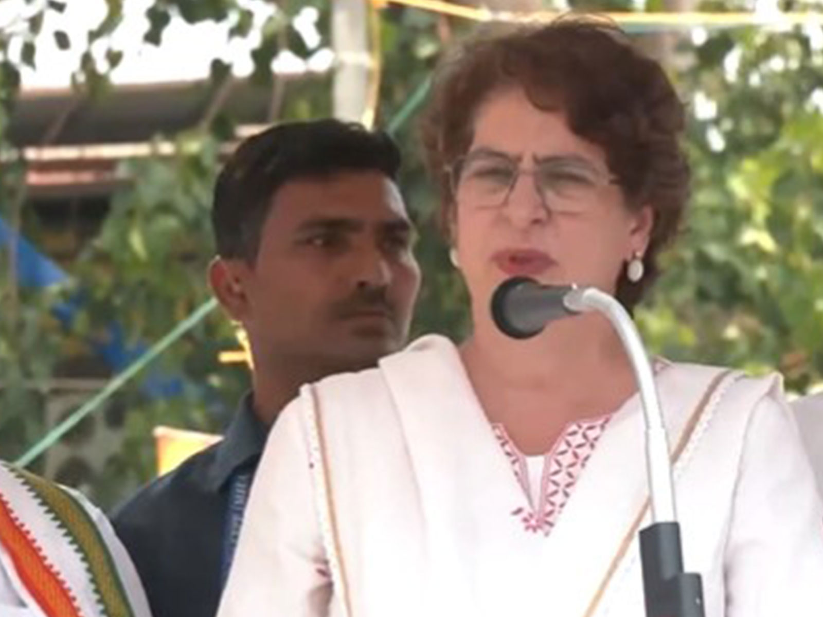Congress leader Priyanka Gandhi at Keralam elections rally. (Photo/ANI)