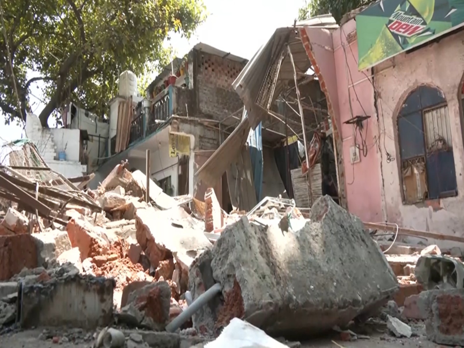 Structures demolished (Photo/ANI) Structures demolished (Photo/ANI)