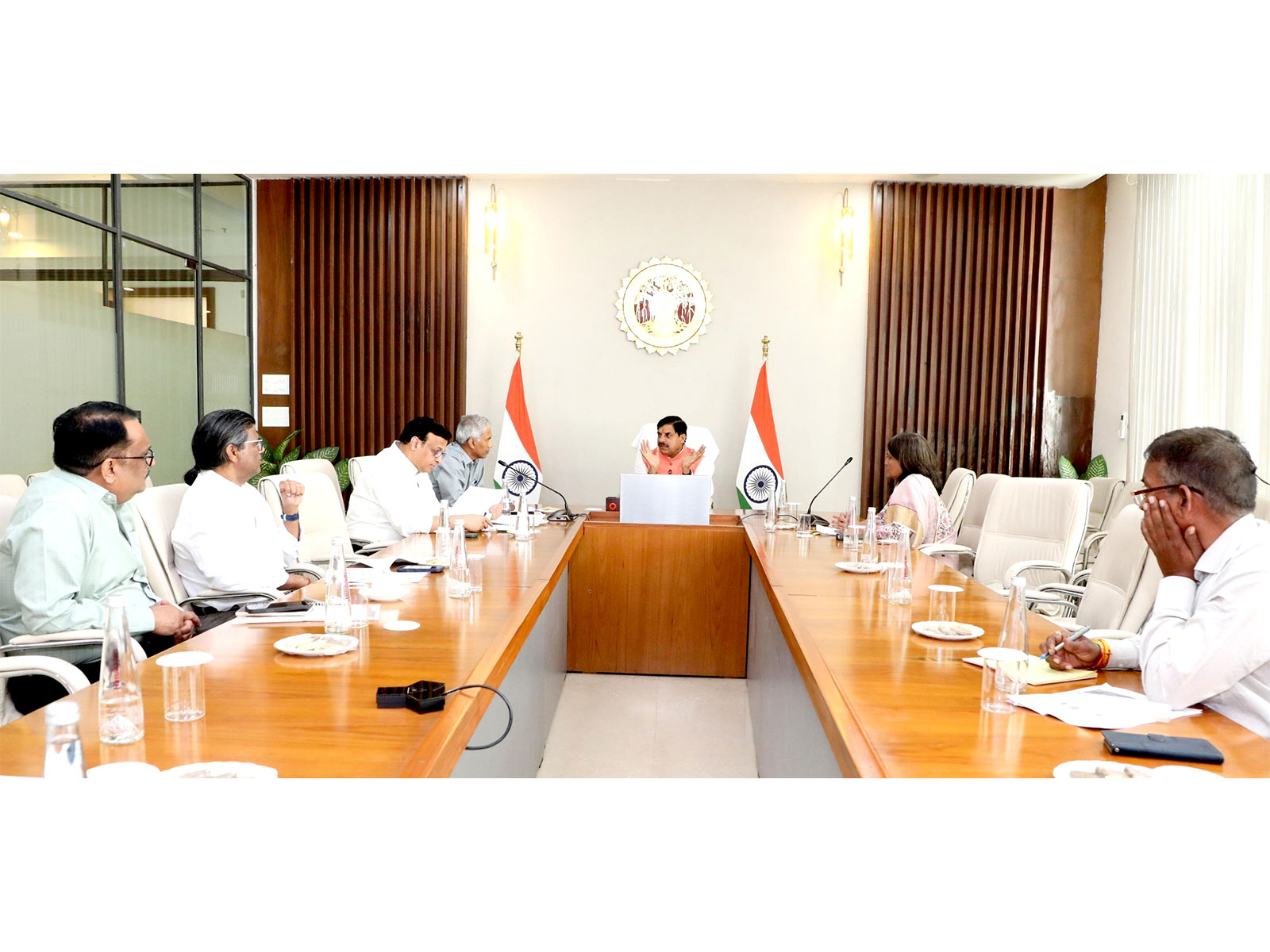 MP CM Mohan Yadav is chairing the review meeting (Photo/DPR)