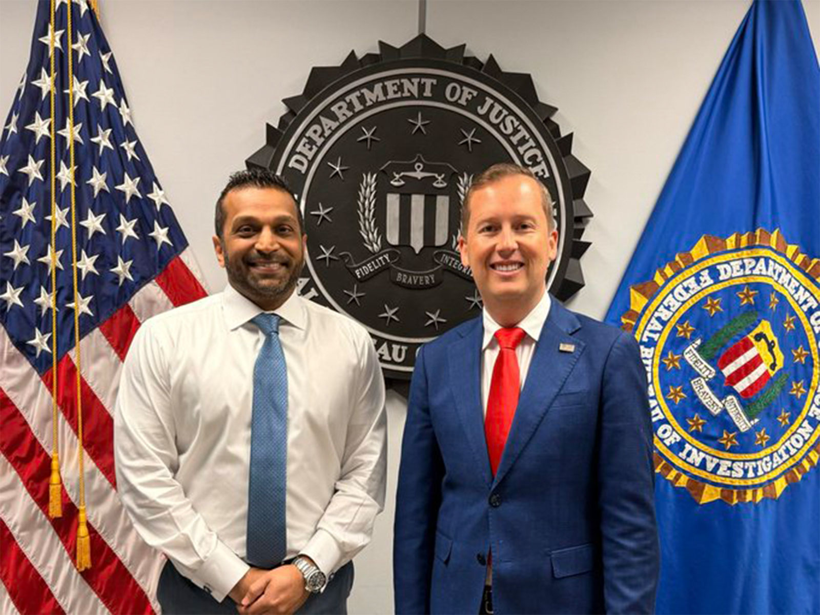  US Ambassador to India Sergio Gor met with FBI Director Kash Patel (Photo/X@USAmbIndia)