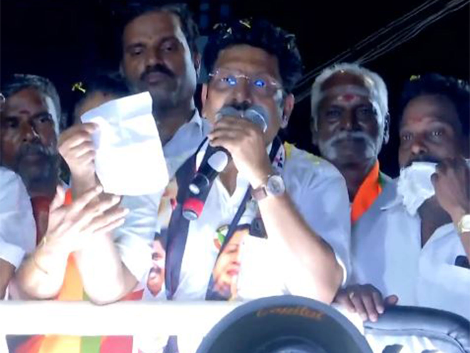 AIADMK candidate for the Madurai North constituency, P Saravanan (Photo/ANI)
