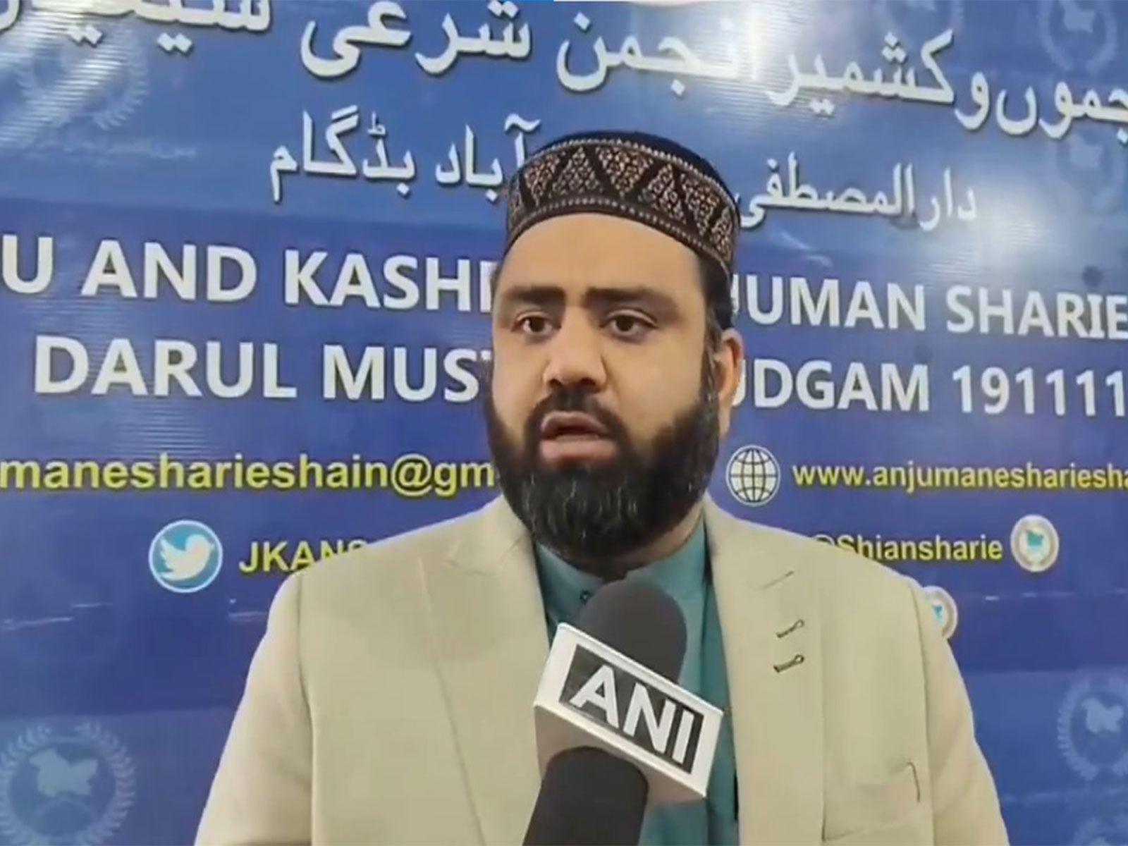 Representative to JK Anjuman Sharie Shian President, Aga Syed Mujtaba Abbas (Photo/ANI)