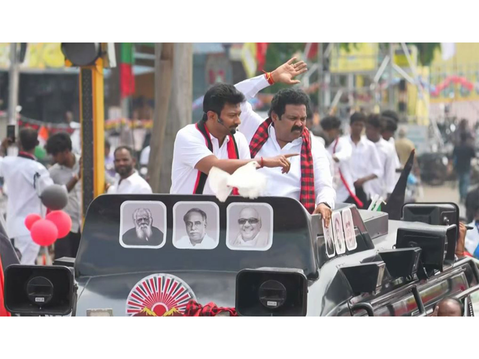 Tamil Nadu Deputy CM Udhayanidhi Stalin holds an election campaign in Tiruvallur (Photo/DMK) Tamil Nadu Deputy CM Udhayanidhi Stalin holds an election campaign in Tiruvallur (Photo/DMK)