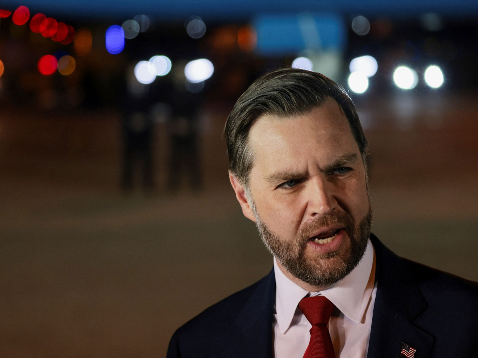 US Vice President JD Vance speaks to the media before boarding Air Force Two (Photo/Reuters)