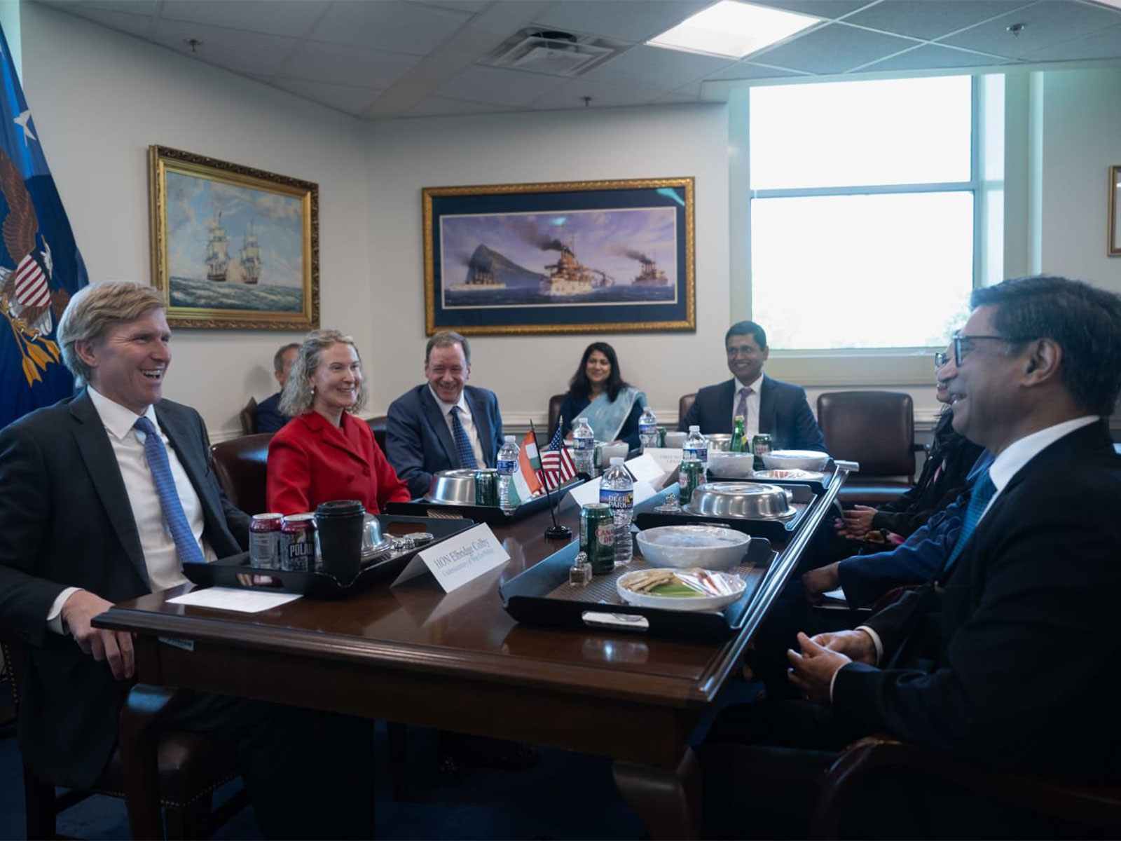 Foreign Secretary Vikram Misri with US Under Secretary of War for Policy Elbridge Colby (Photo/X@IndianEmbassyUS)