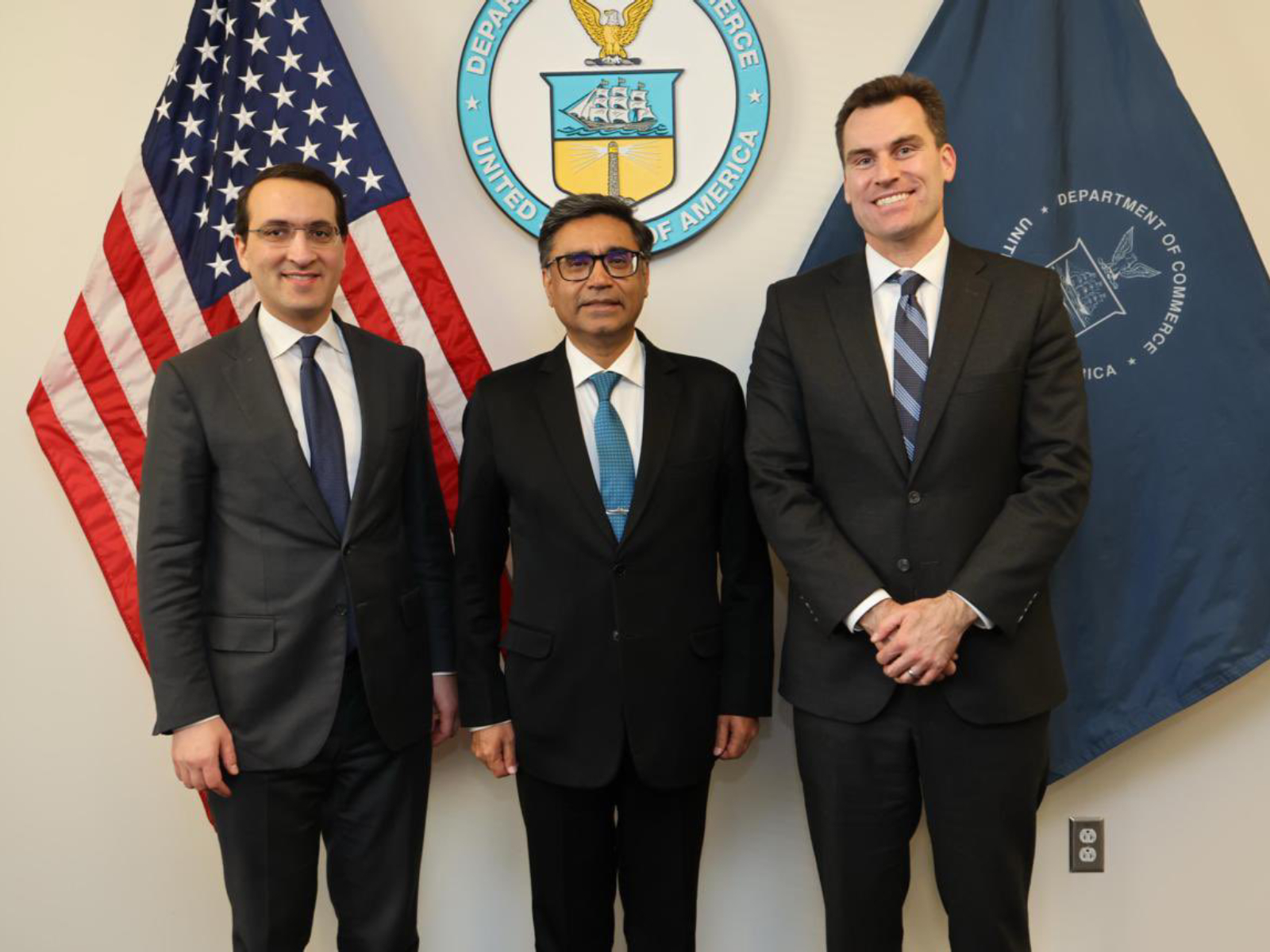 Foreign Secretary Vikram Misri with Bureau of Industry and Security officials (Photo: X@MEAIndia)