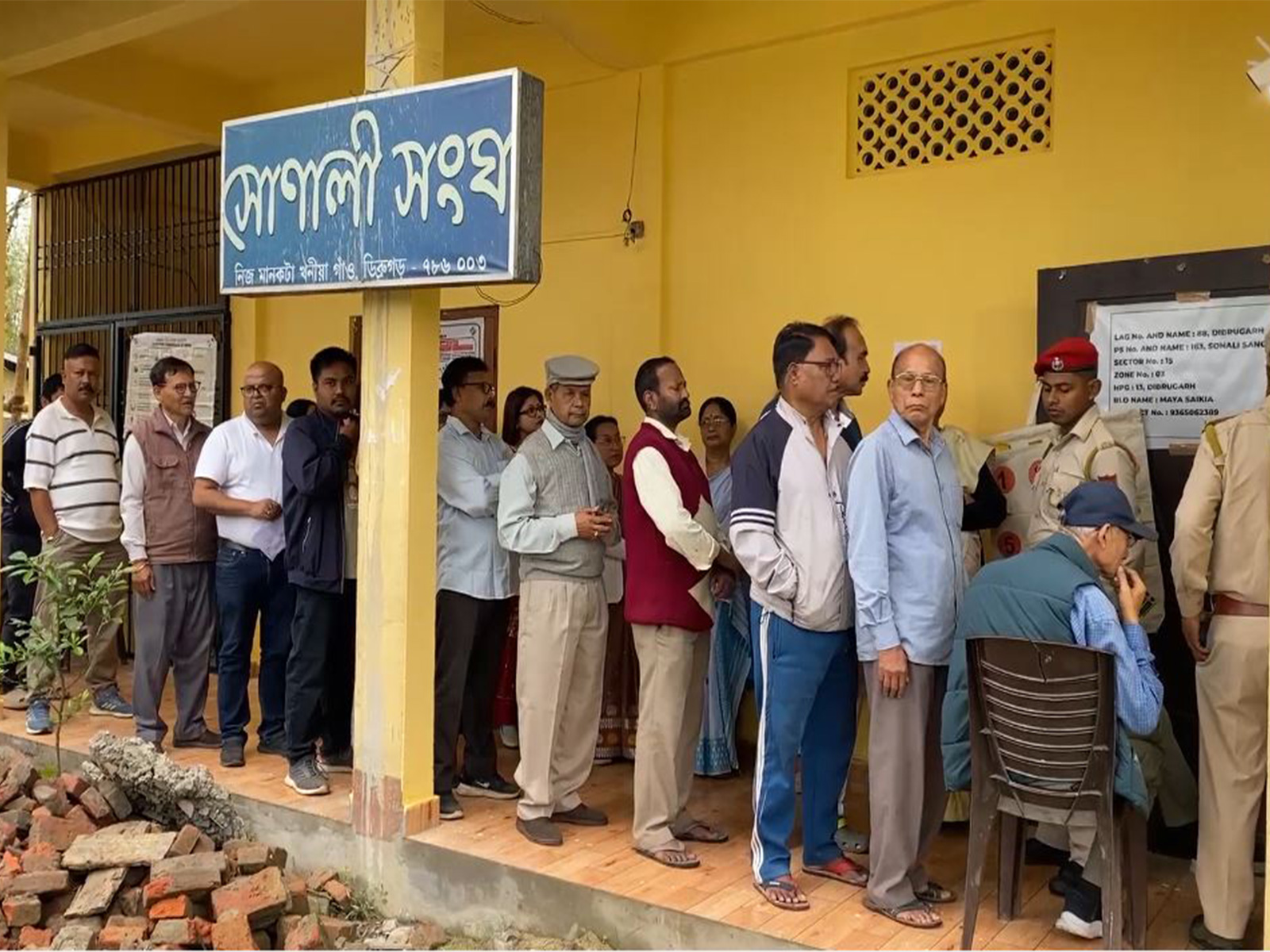 Voting line for 2026 Assembly elections in Assam. (Photo/ANI)