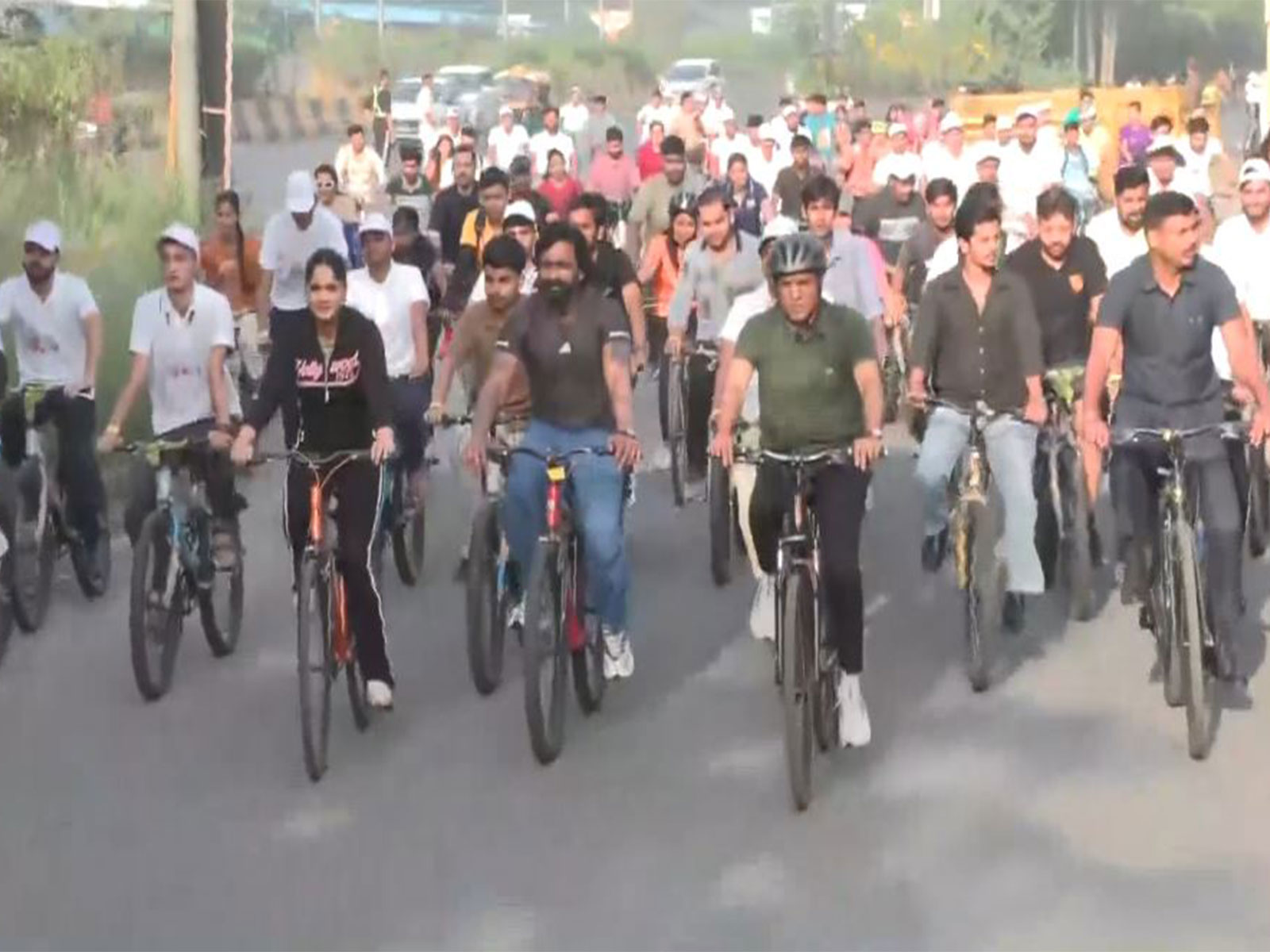 Visual from ‘Fit India Sundays on Cycle’ campaign (Photo/ANI)