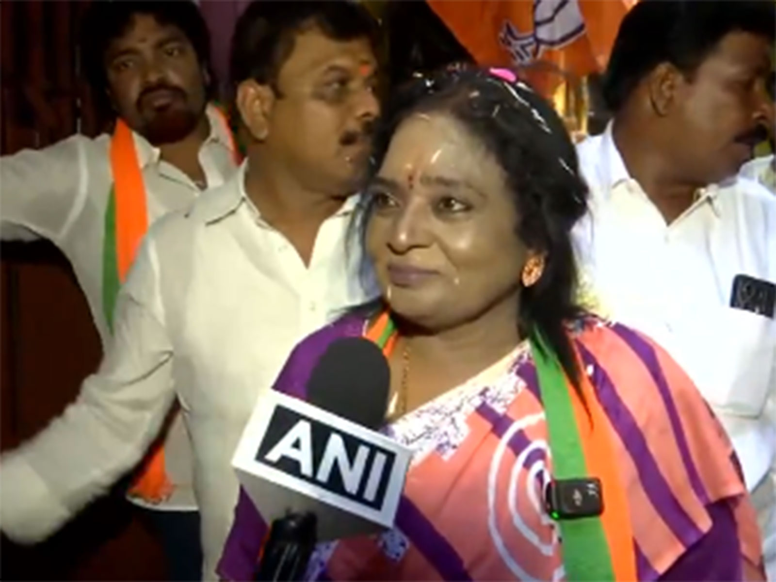 Bharatiya Janata Party (BJP) candidate from Mylapore constituency Tamilisai Soundararajan (Photo/ANI)