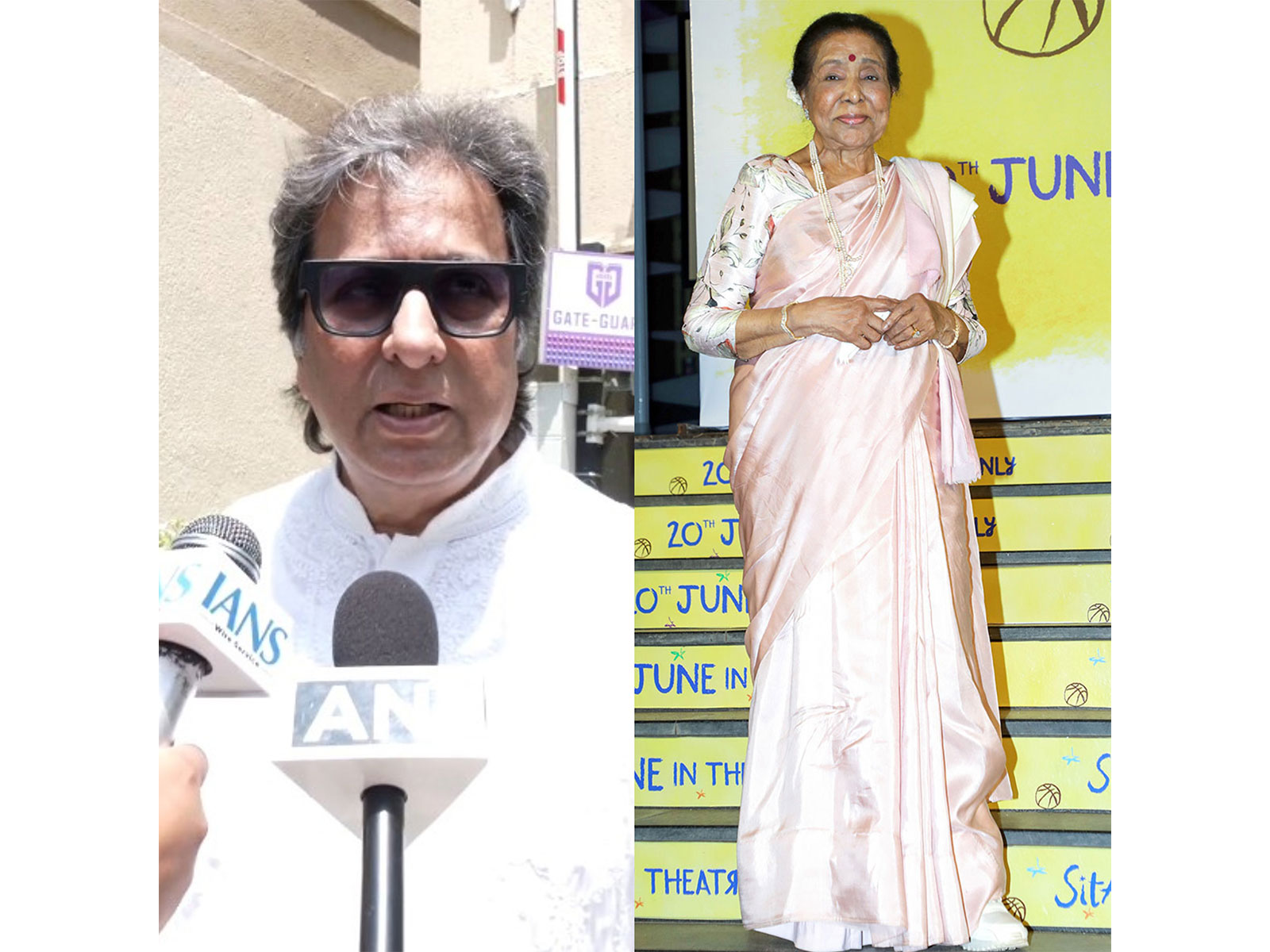 Talat Aziz, Asha Bhosle (Photo/ANI) 