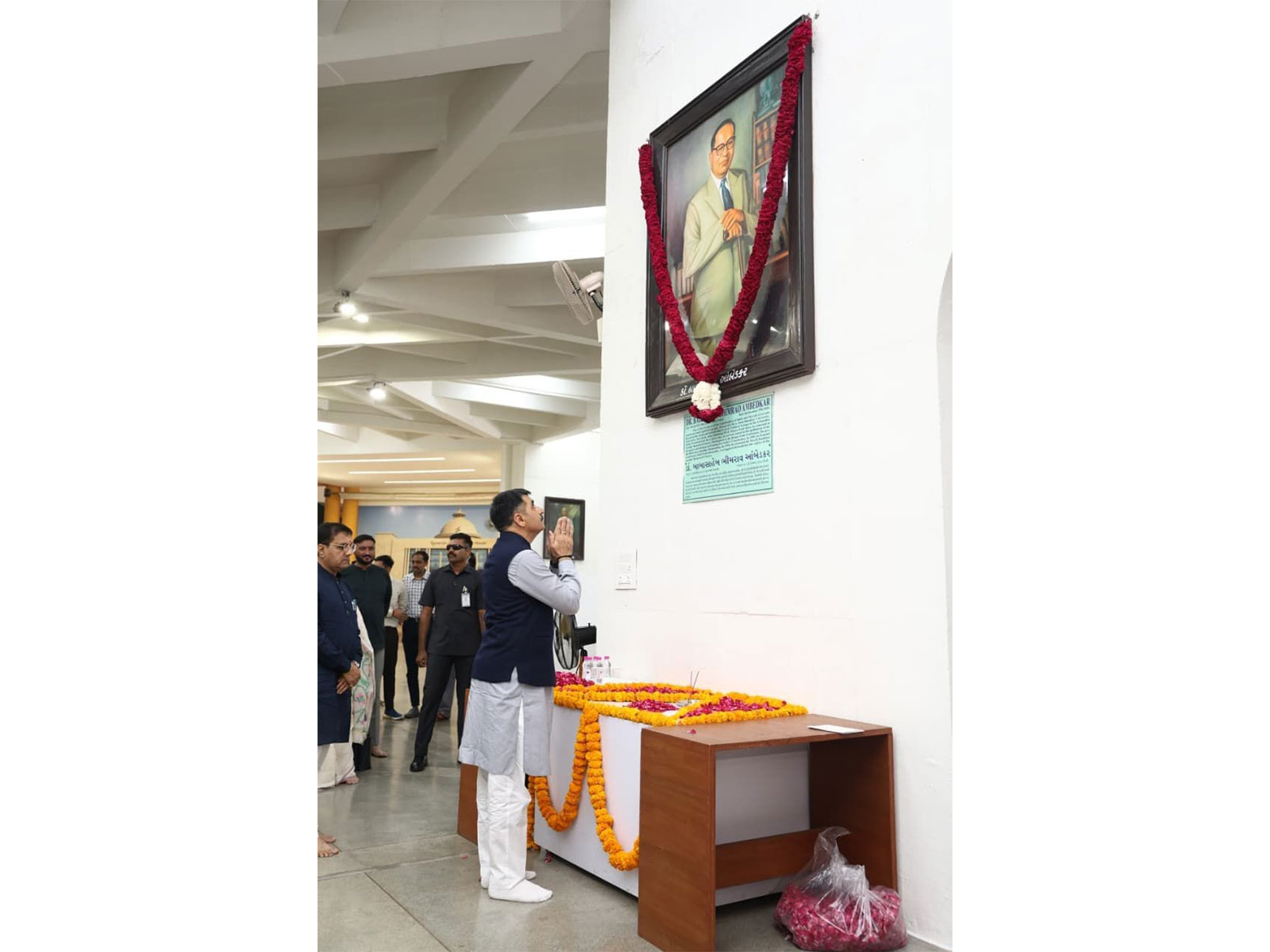 Gujarat CM pays tribute to BR Ambedkar (Photo/Gujarat CMO) Gujarat CM pays tribute to BR Ambedkar (Photo/Gujarat CMO)