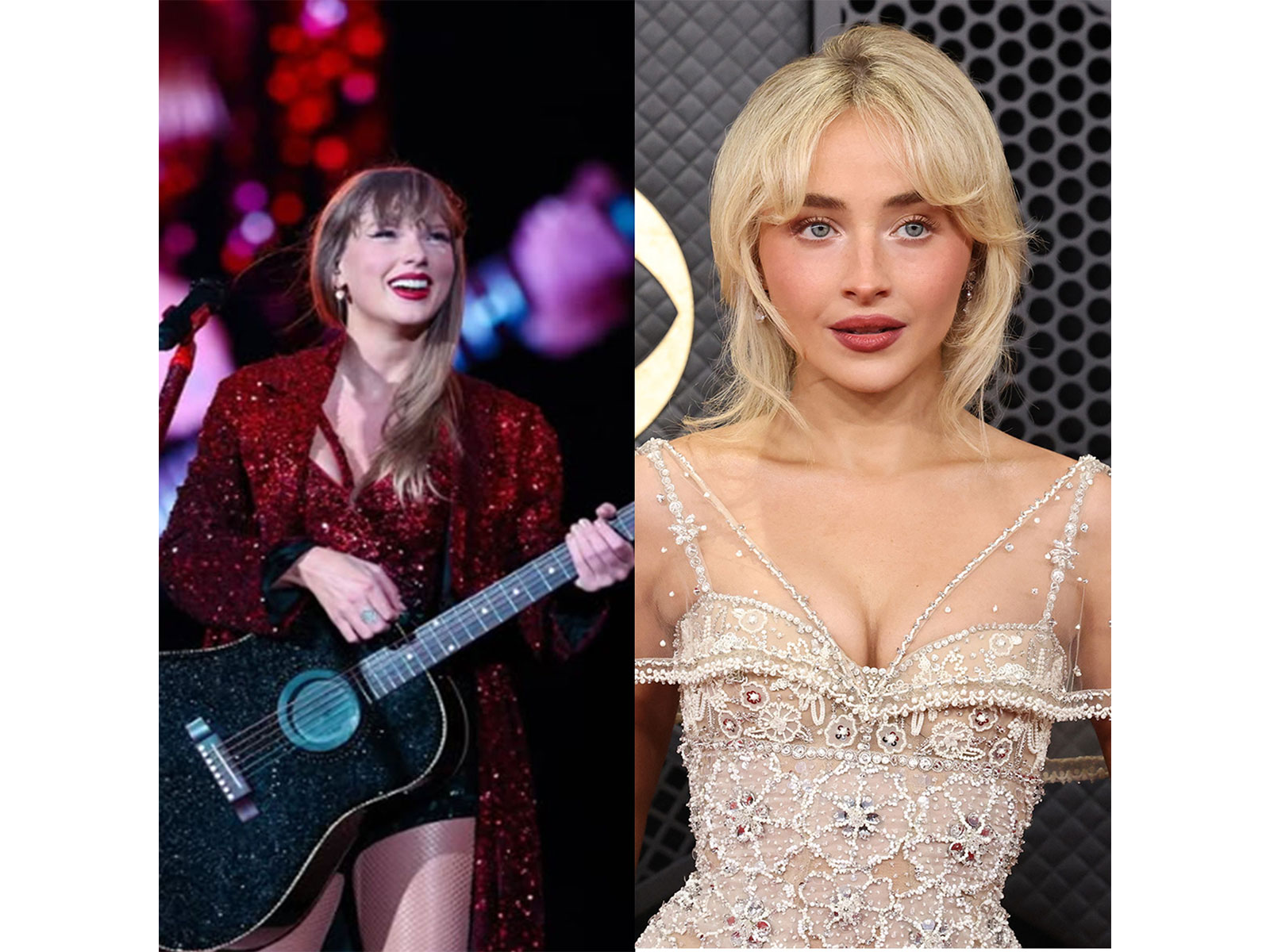Taylor Swift (Photo: Instagram/ @taylorswift) and Sabrina Carpenter (Photo/Reuters) Taylor Swift (Photo: Instagram/ @taylorswift) and Sabrina Carpenter (Photo/Reuters)