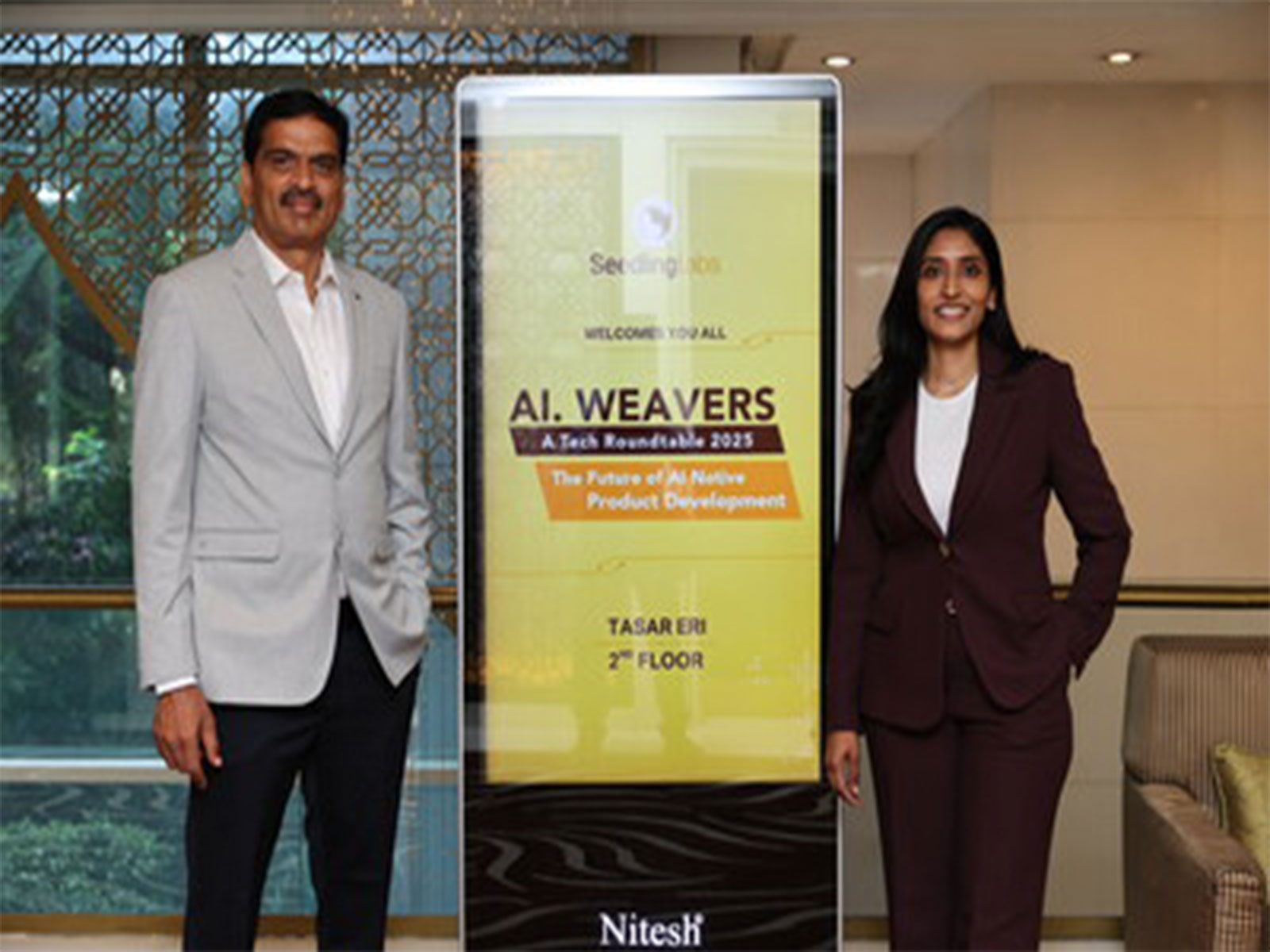 Suribabu Nekkanti, Co-founder, SeedlingLabs and Chairman, Sri Vidyaniketan Group of Institutions (left) and Shanti Kuropati, Founder and CEO (right)