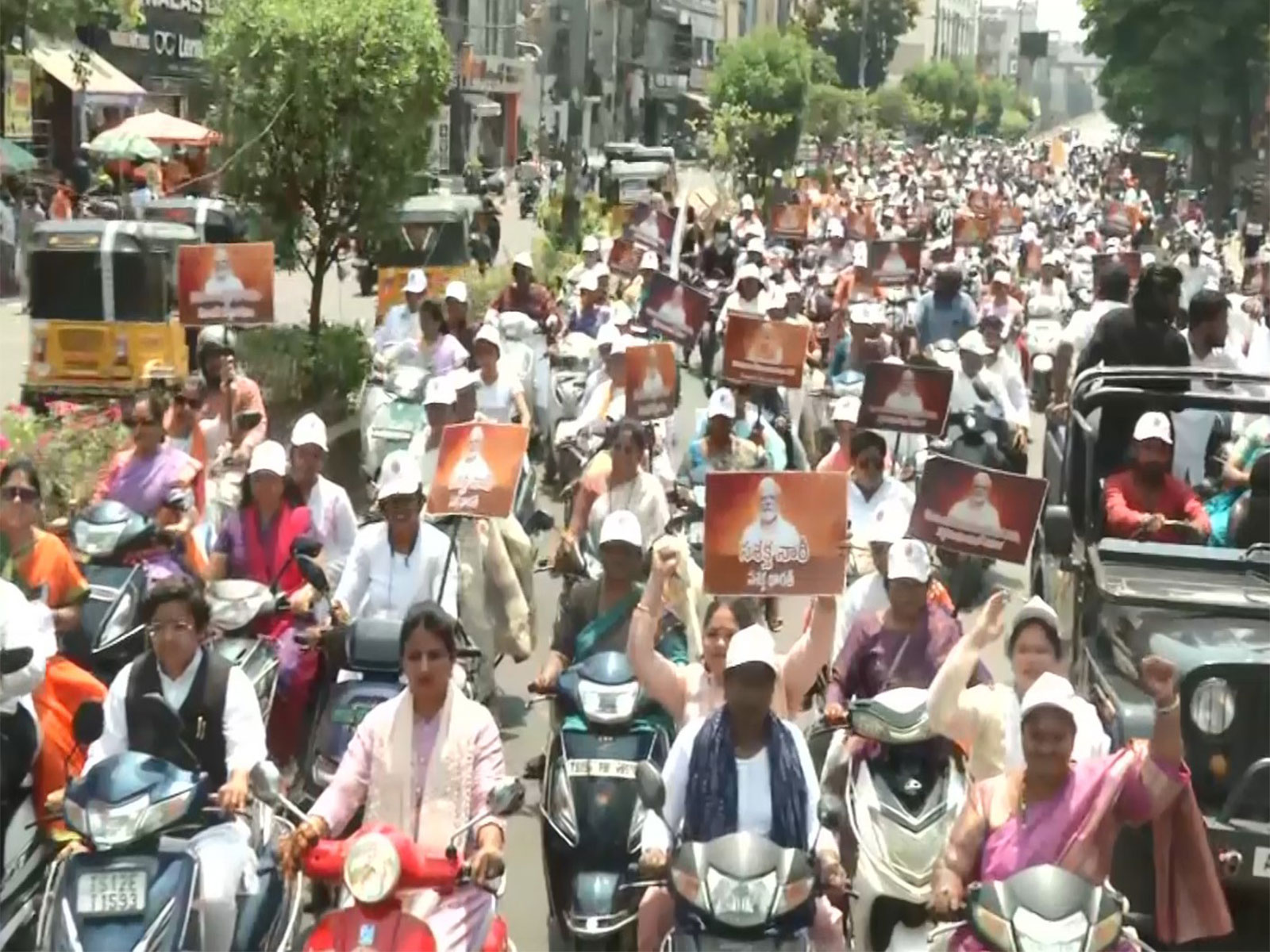BJP holds women’s scooty rally (Photo/ANI)