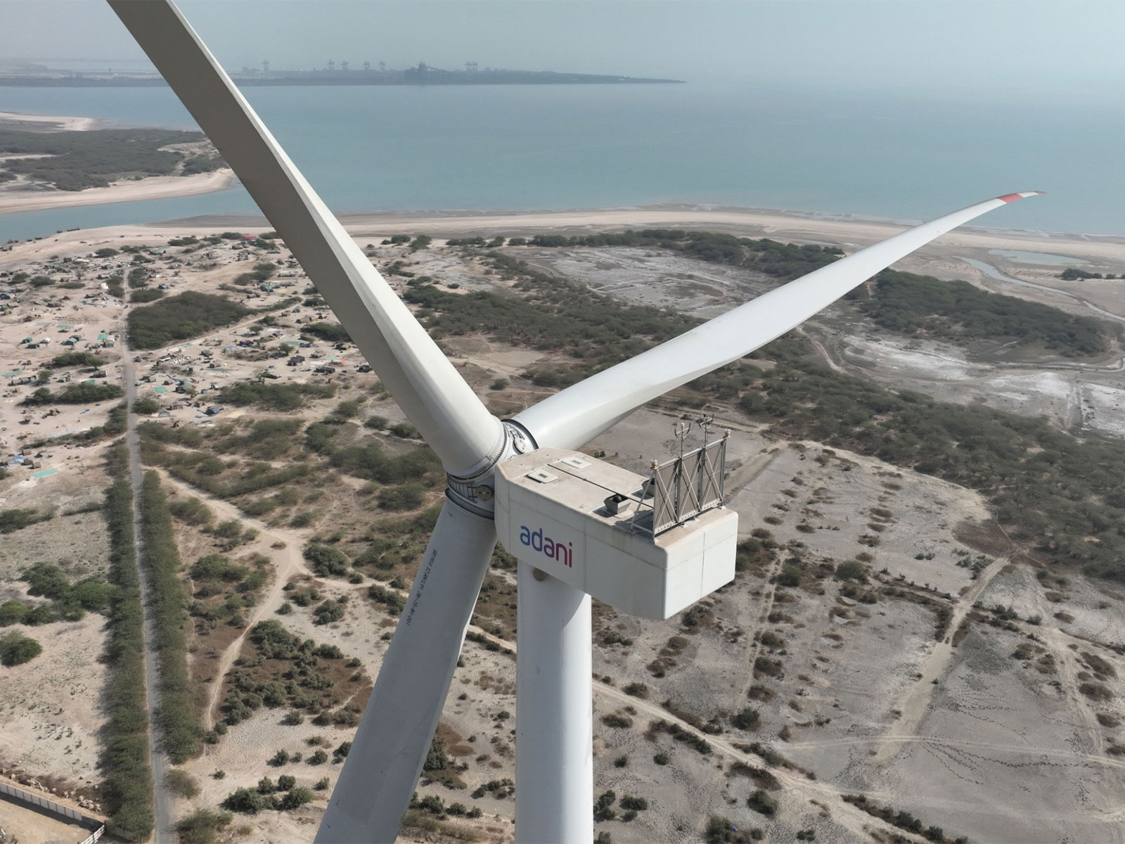 Adani Wind has commissioned 5-megawatt (MW) wind turbine prototype at Mundra. (Photo/Adani Green) Adani Wind has commissioned 5-megawatt (MW) wind turbine prototype at Mundra. (Photo/Adani Green)