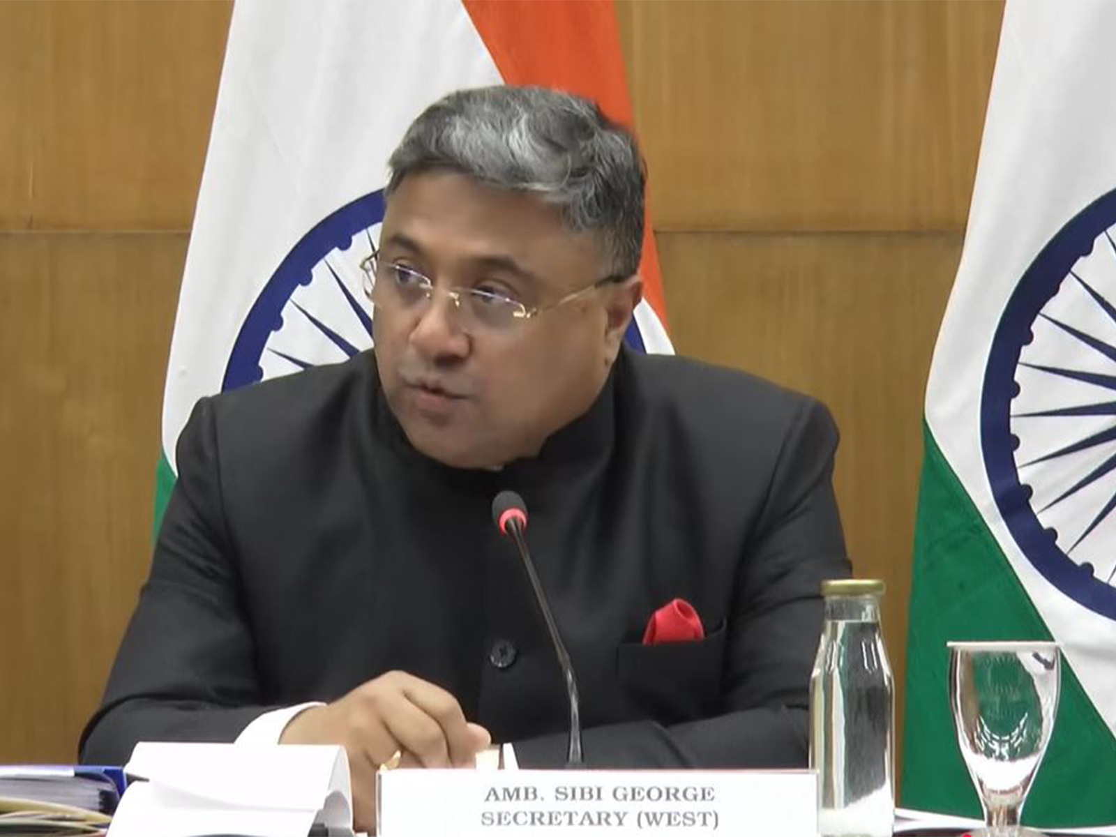 MEA Secretary (West) Sibi George (Photo/Youtube@MEAIndia) MEA Secretary (West) Sibi George (Photo/Youtube@MEAIndia)