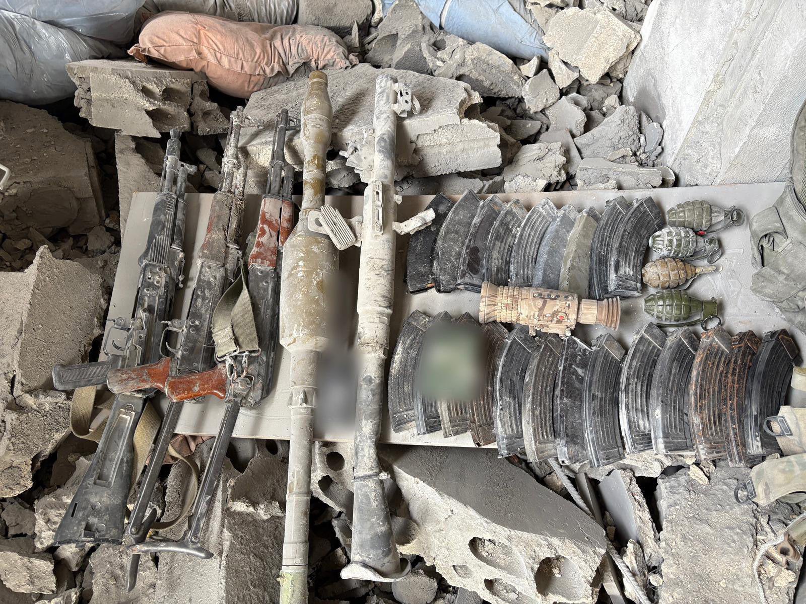 Weapons located by IDF (Photo/X@IDF)