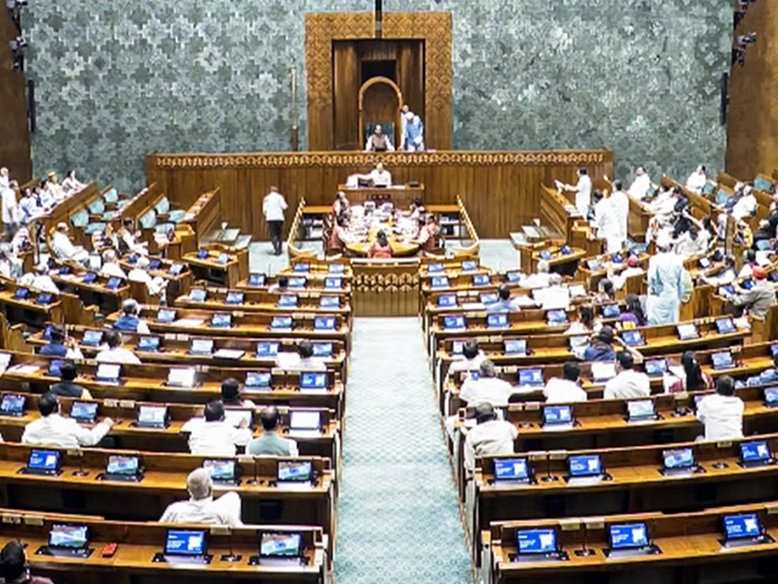 A visual of Lok Sabha File Photo/ANI)