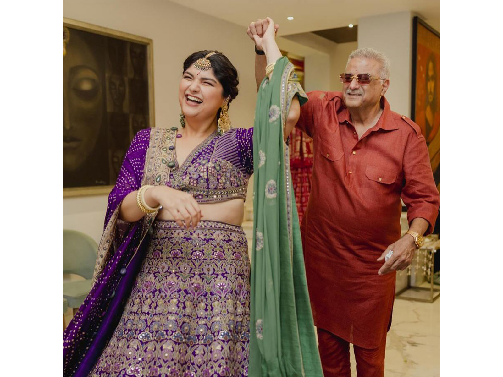 Boney Kapoor with Anshula (Photo/instagram/@boney.kapoor)