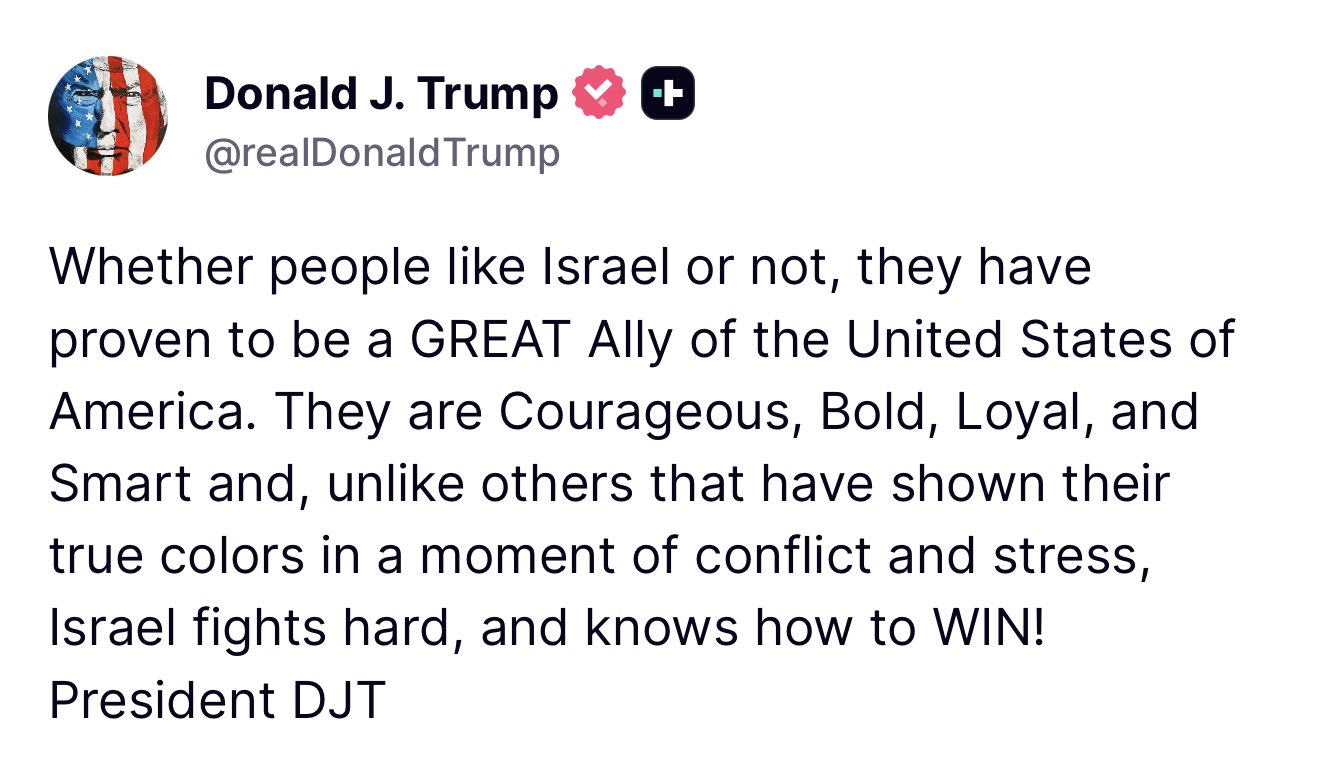 Trump calls Israel “great ally” that “knows how to win” in robust&hellip;