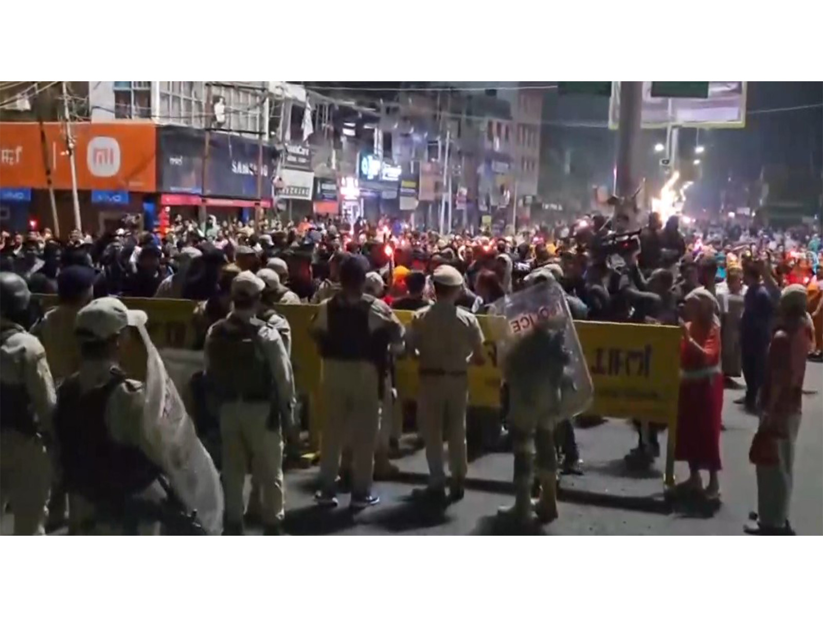 Protest in Kakching (Photo/ANI)