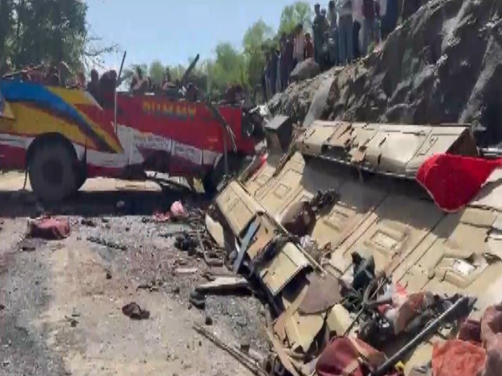 Visual from the spot of accident in Udhampur (Photo/ANI)