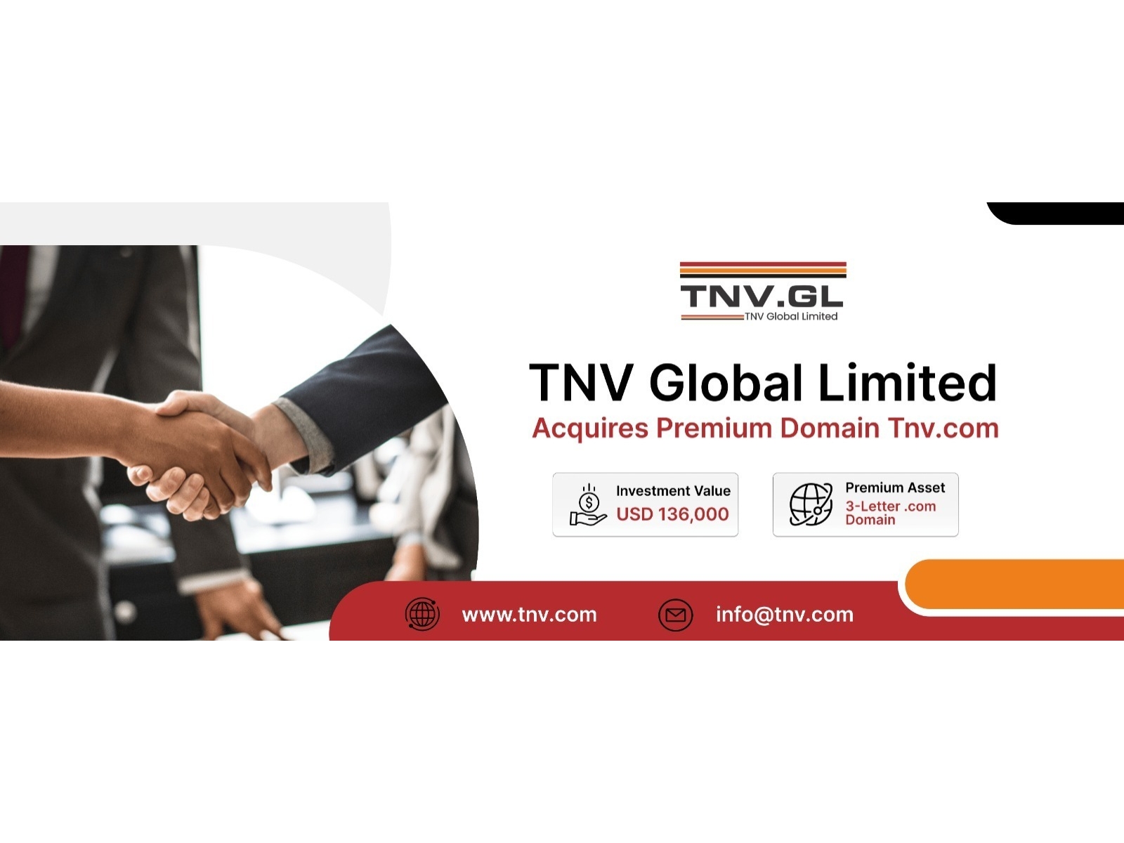 TNV Global Limited Acquires Premium Domain TNV.com to Strengthen Global Brand Identity