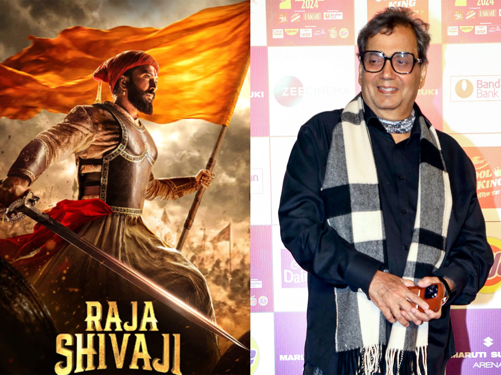 Subhash Ghai praises 'Raja Shivaji' (Photo/ANI/Instagram@geneliad)