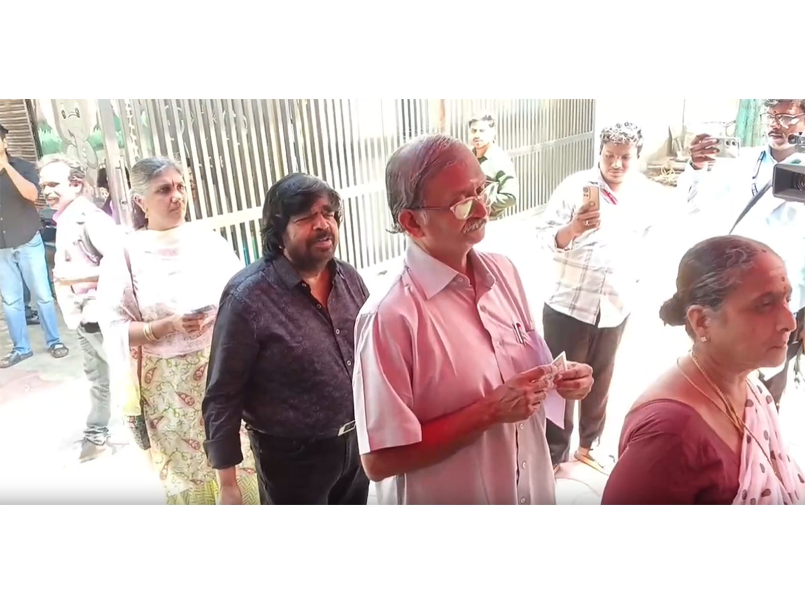 T Rajendar (third from right) (Photo/ANI)