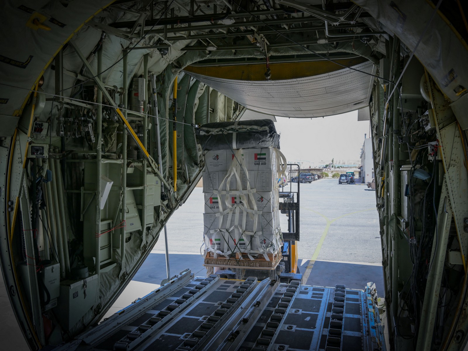 A view shows a UAE aid parcel for Gaza (File Photo/ Reuters)