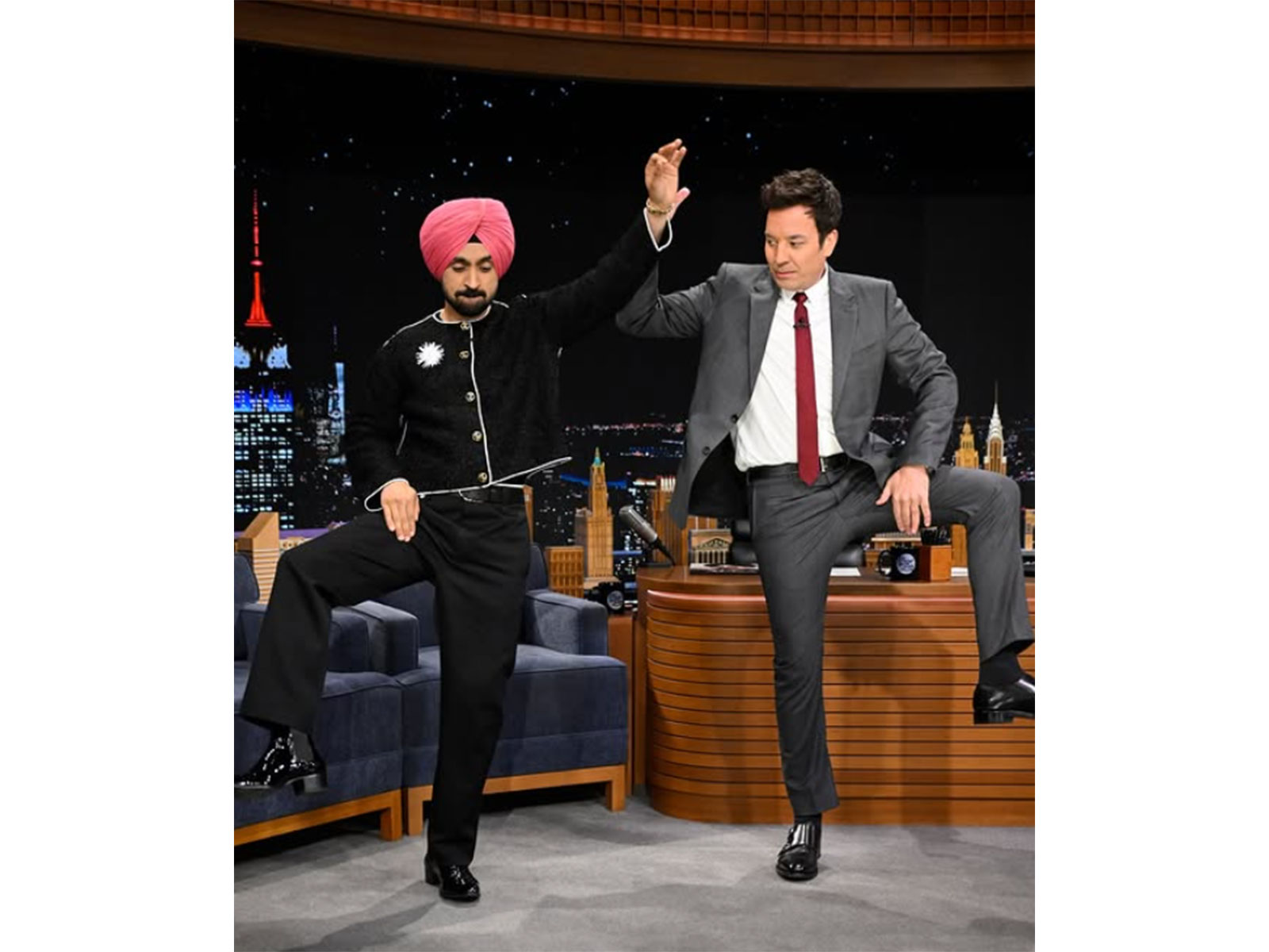 Diljit Dosanjh, Jimmy Fallon (Photo/Instagram/@fallontonightbts)