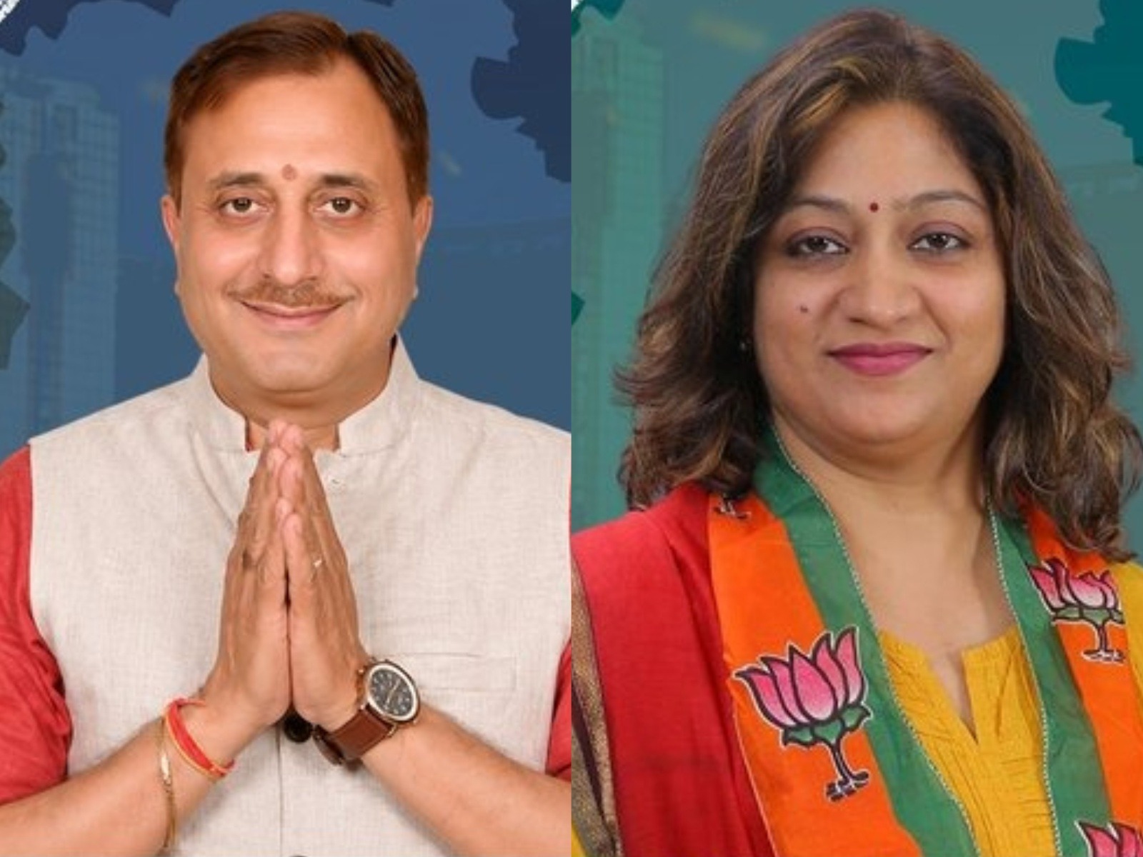 The Mayor of Delhi, Pravesh Wahi, and the Dy Mayor, Monika Pant (Photo/X@MCD_Delhi)