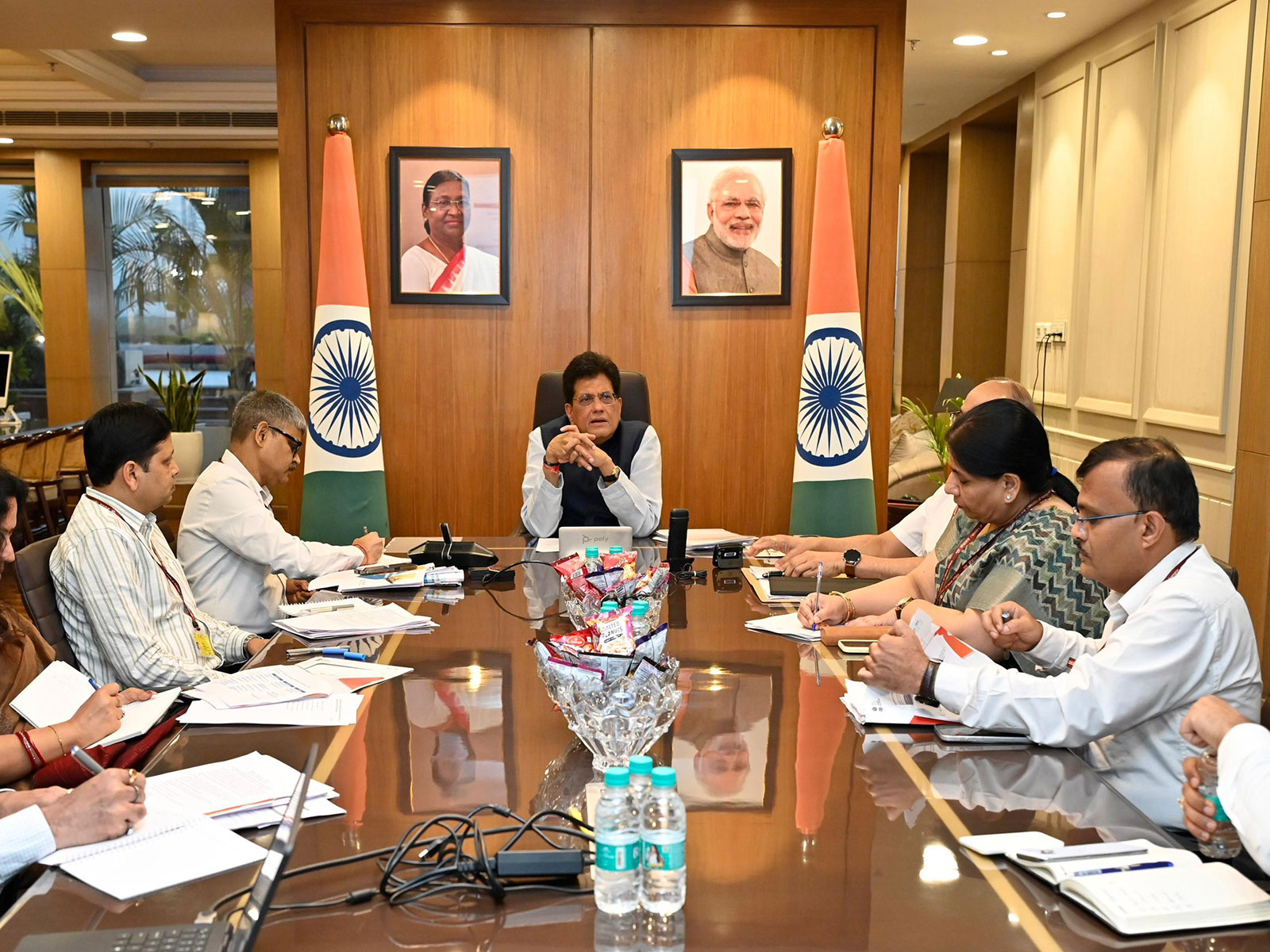 Union Minister Piyush Goyal reviews GeM platform (Photo/ANI)