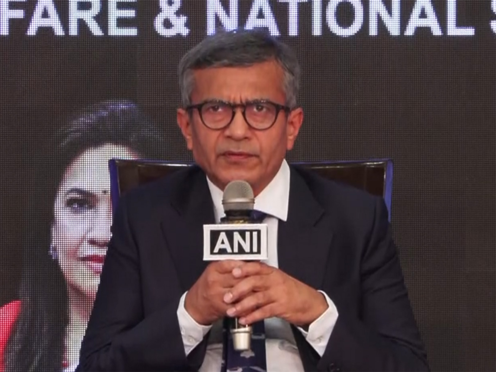 Defence Secretary Rajesh Kumar Singh speaks at ANI National Security Summit 2.0 in New Delhi. (Photo/ANI)